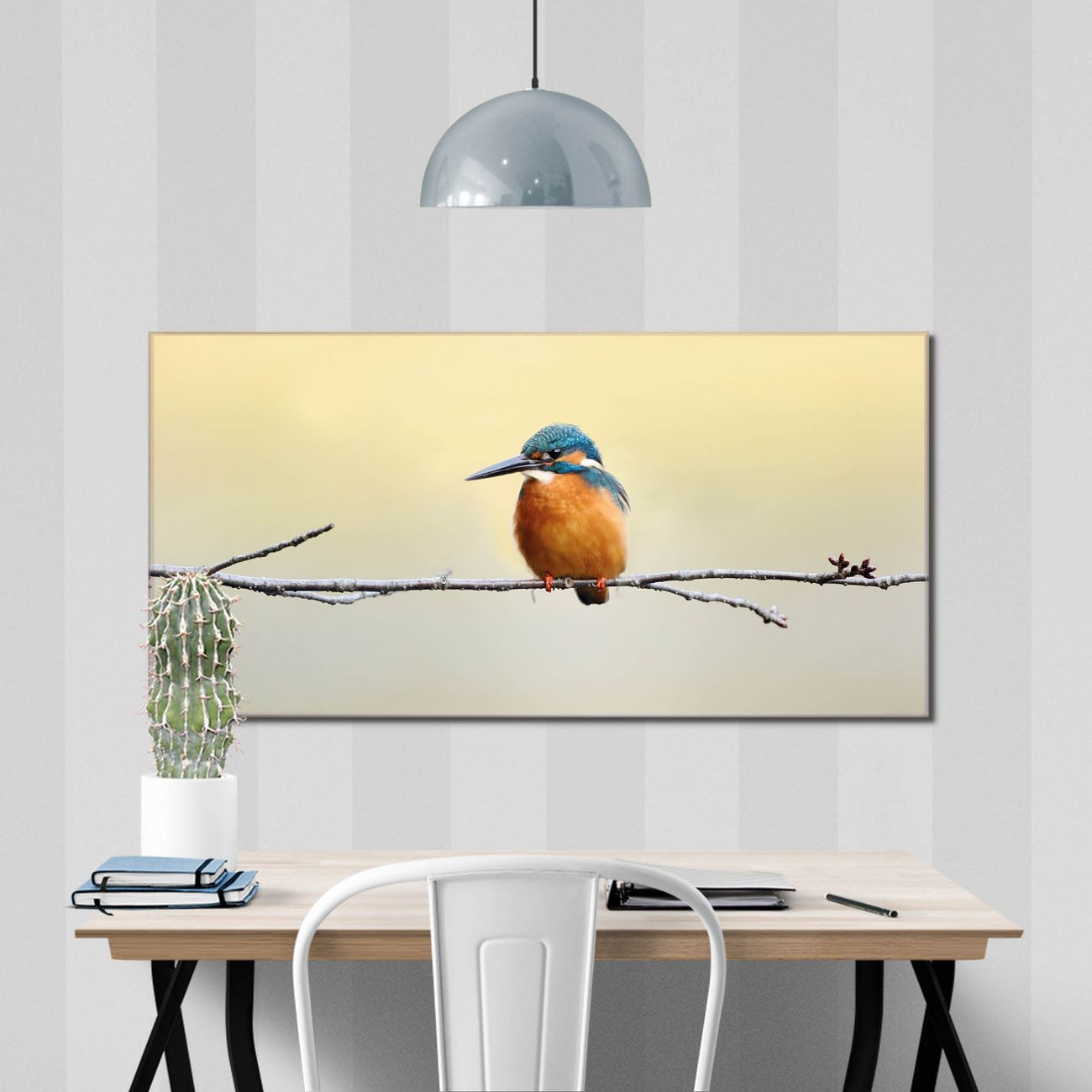 banjado Echtglas Wandbild 110 x 55 cm Pause im Querformat rahmenlose & individuelle Aufhängung, hochwertig & farbbrilliant, 4mm starkes ESG