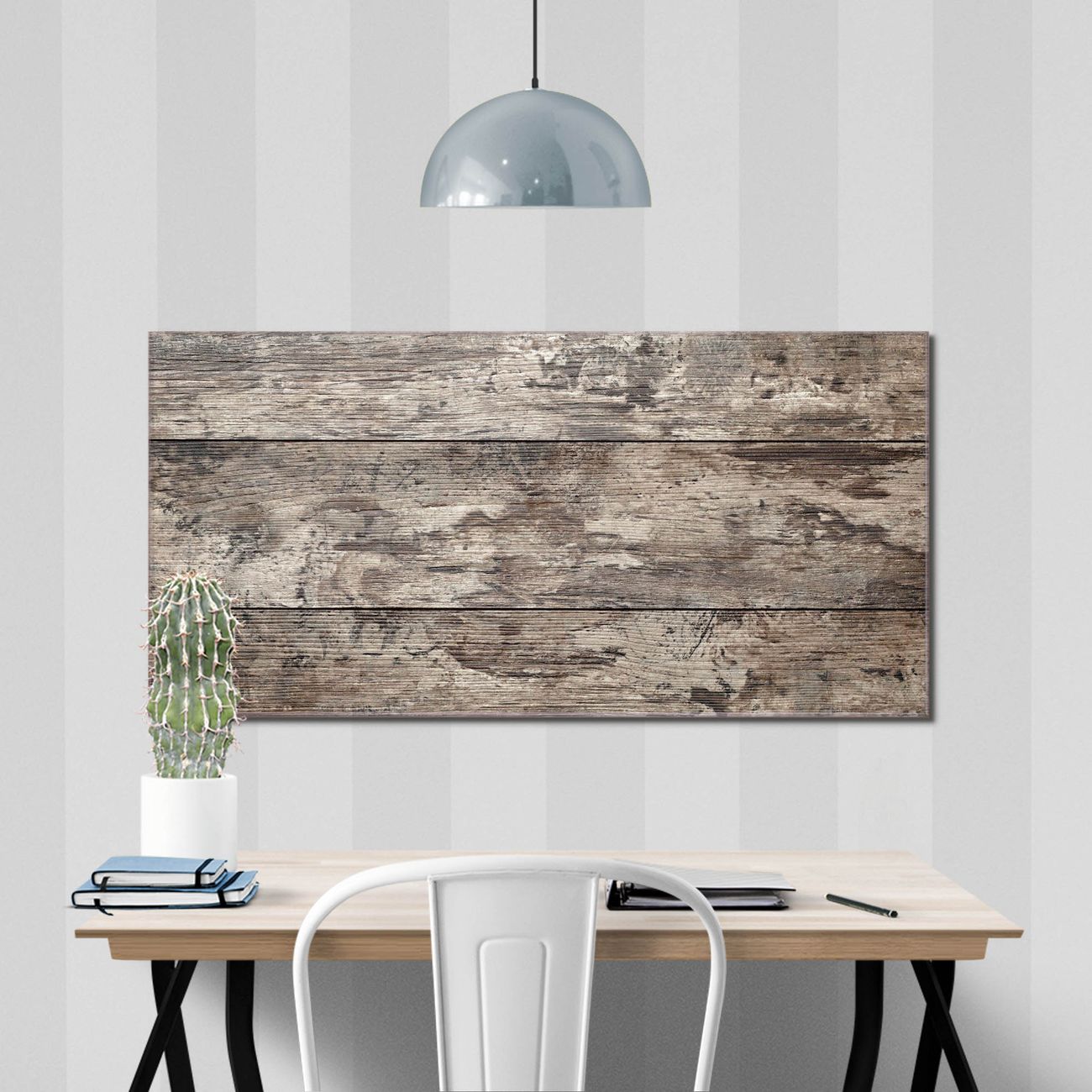 banjado Echtglas Wandbild 120 x 80 cm Alte Planken im Querformat rahmenlose & individuelle Aufhängung, hochwertig & farbbrilliant, 4mm starkes ESG