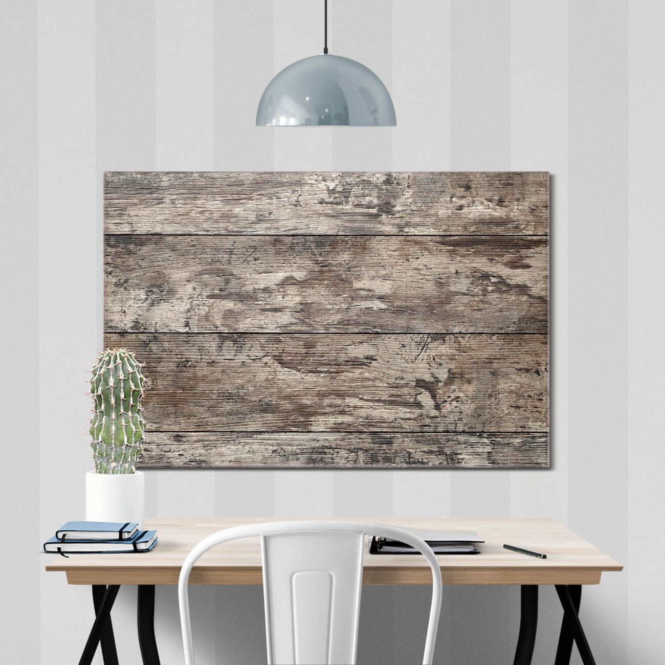 banjado Echtglas Wandbild 90 x 60 cm Alte Planken im Querformat rahmenlose & individuelle Aufhängung, hochwertig & farbbrilliant, 4mm starkes ESG