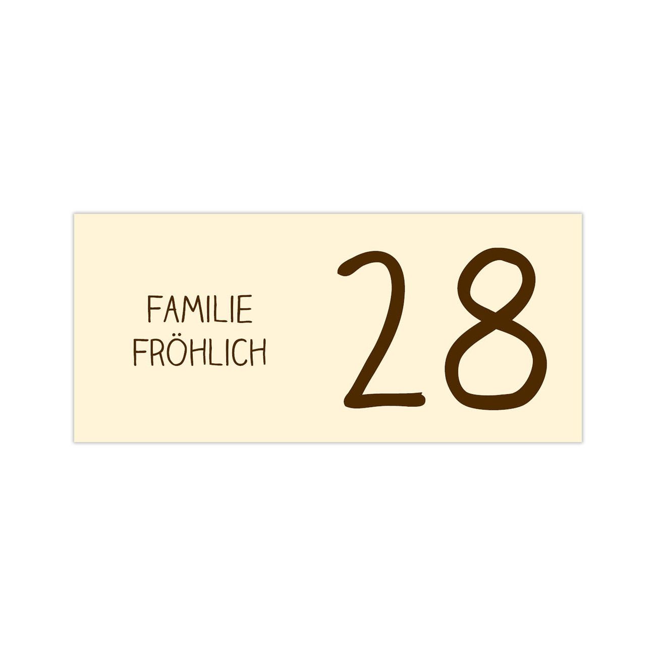 Briefkasten Selbstklebendes Namensschild creme-braun