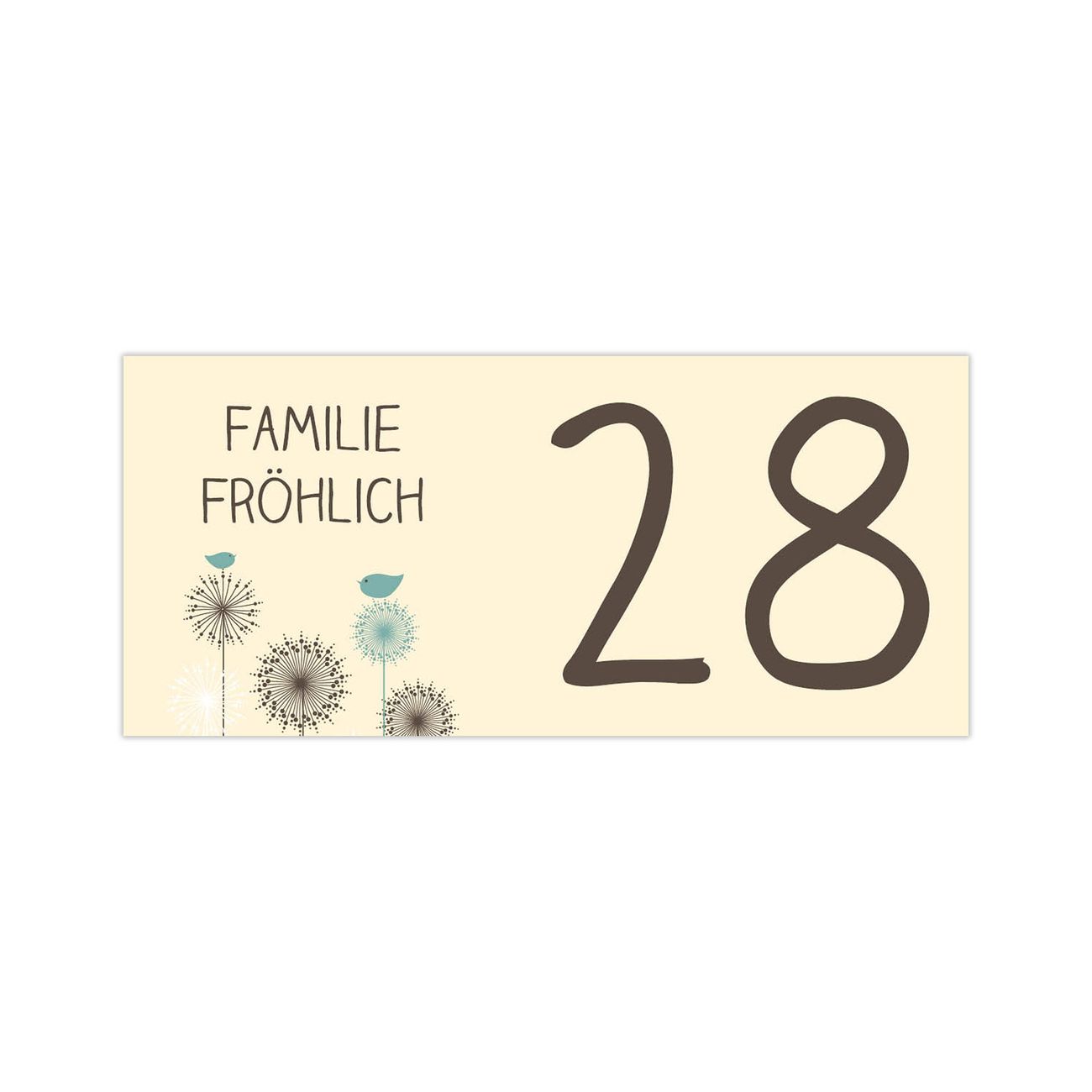 Briefkasten Selbstklebendes Namensschild Kugelfontänen