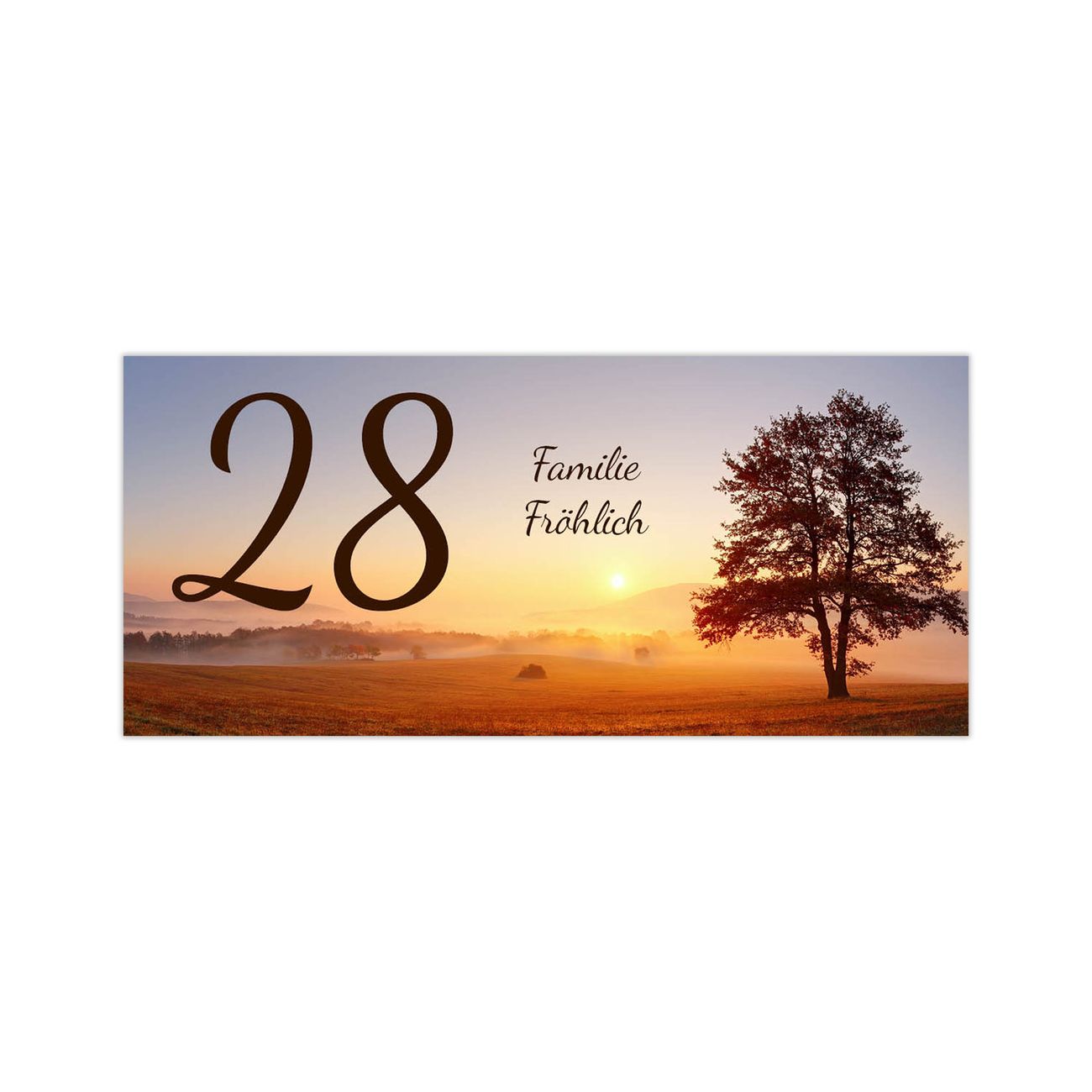 Briefkasten Selbstklebendes Namensschild Sonnenaufgang