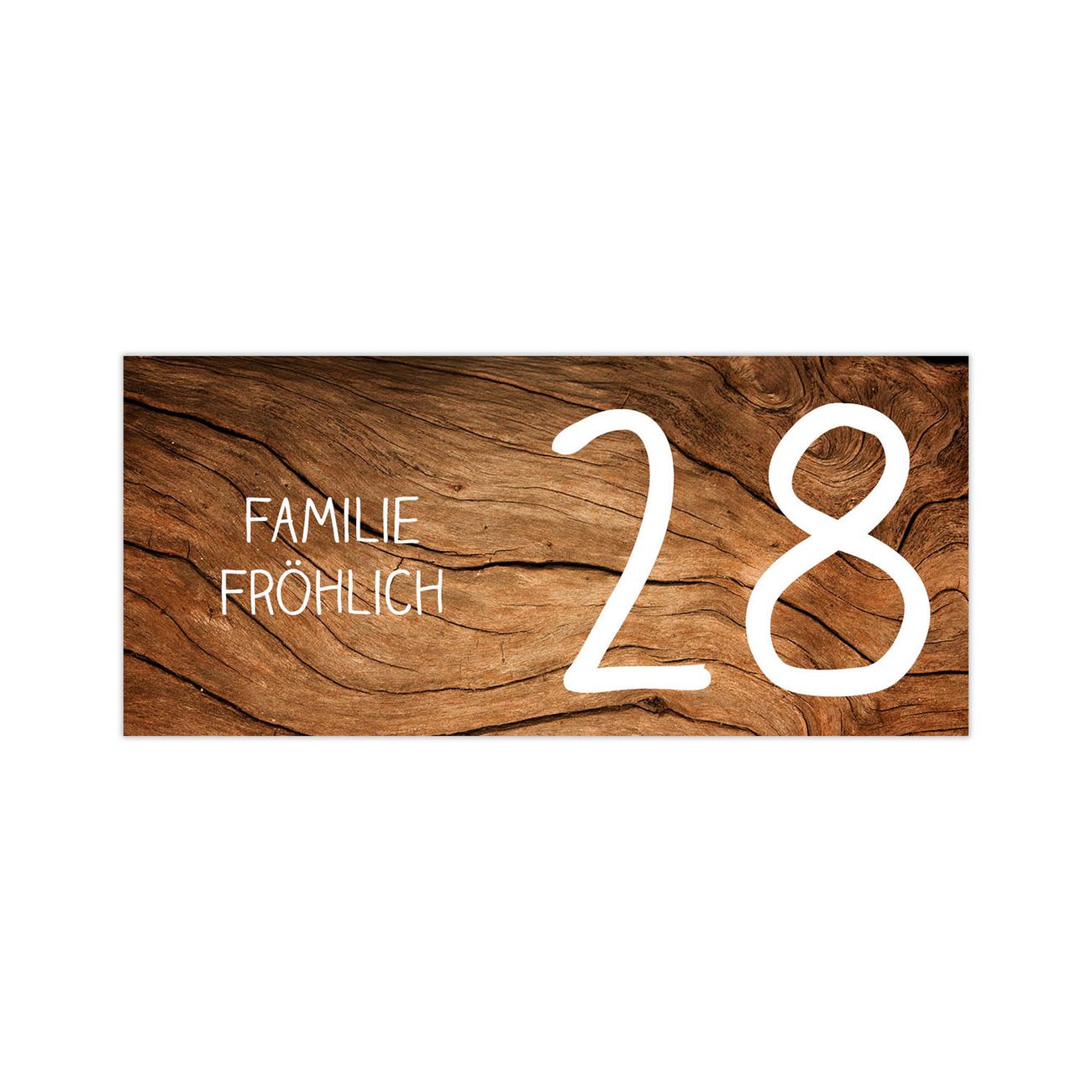 Briefkasten Selbstklebendes Namensschild Trockenes Holz