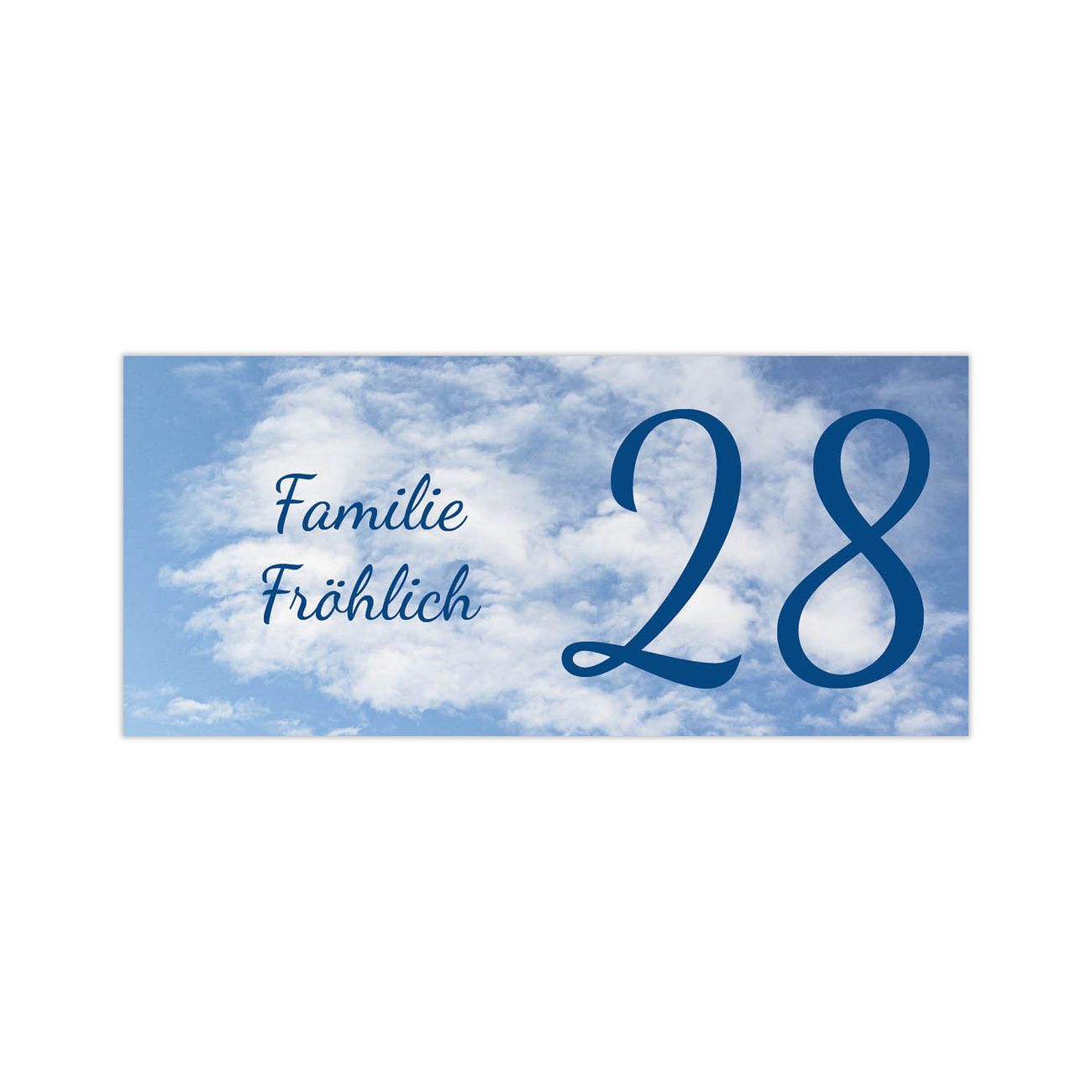 Briefkasten Selbstklebendes Namensschild Wolken 1