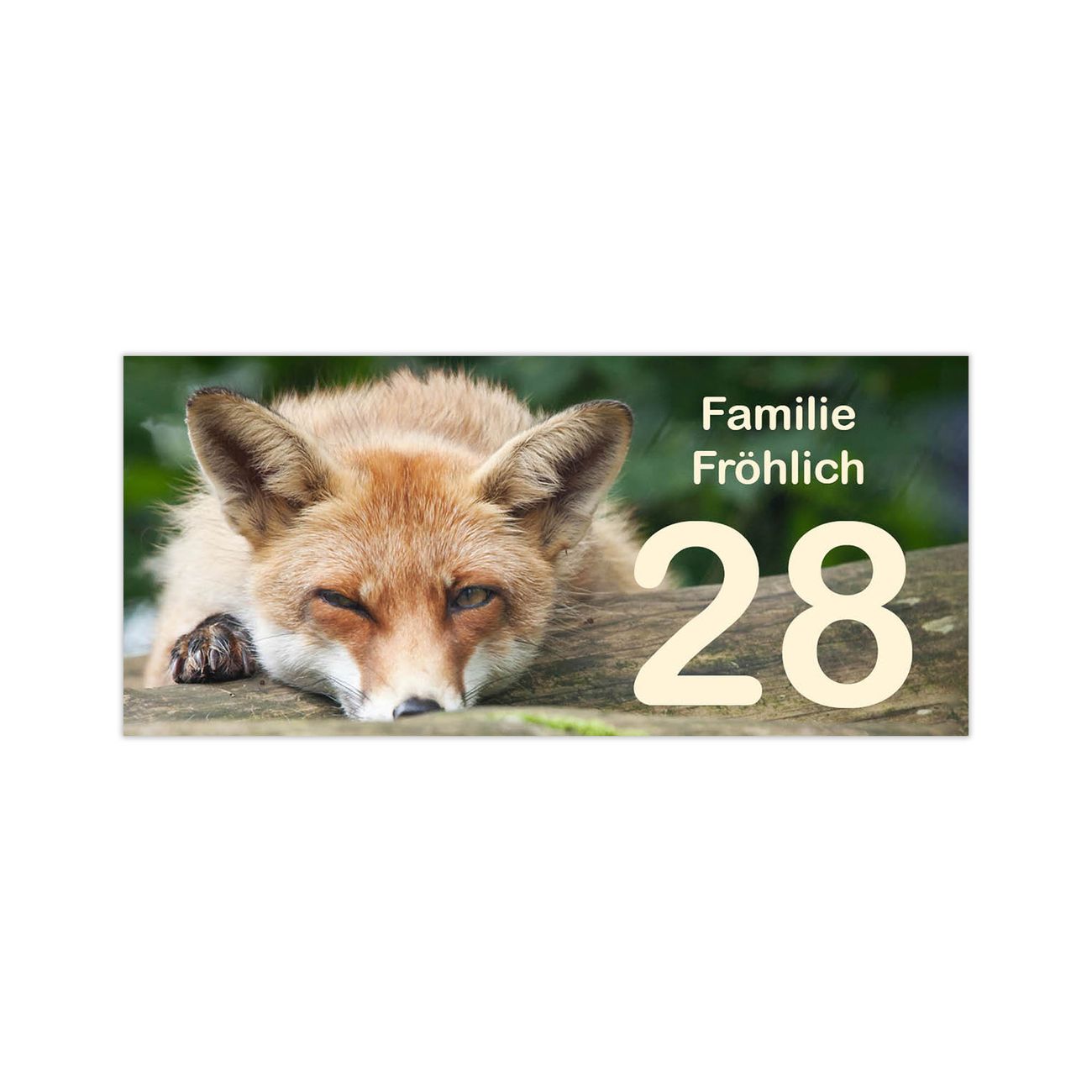 Briefkasten Selbstklebendes Namensschild Fuchs Relax