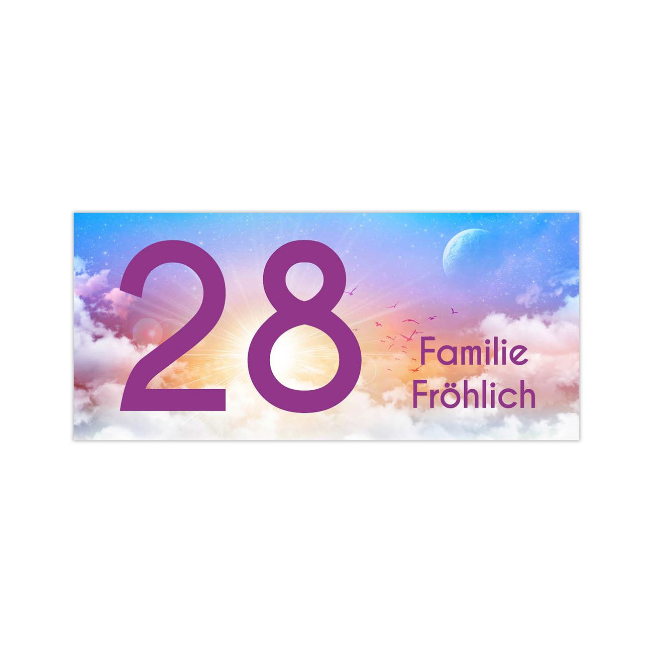 Briefkasten Selbstklebendes Namensschild Vögel am Himmel