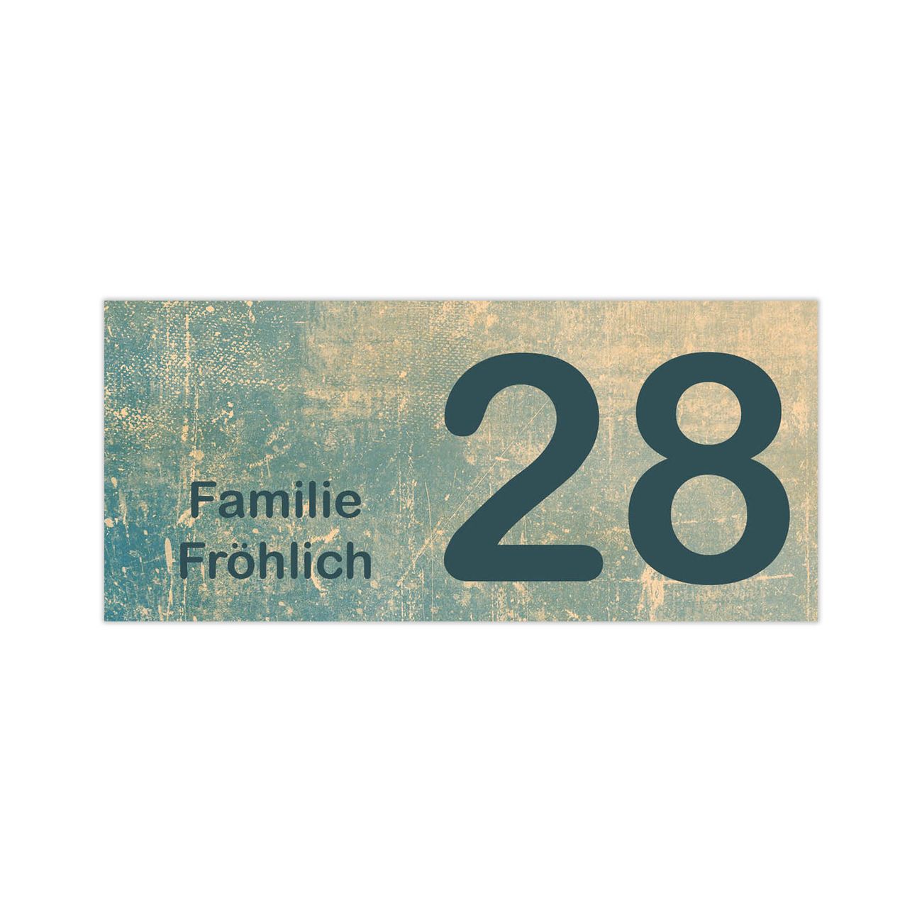 Briefkasten Selbstklebendes Namensschild Patina Grün