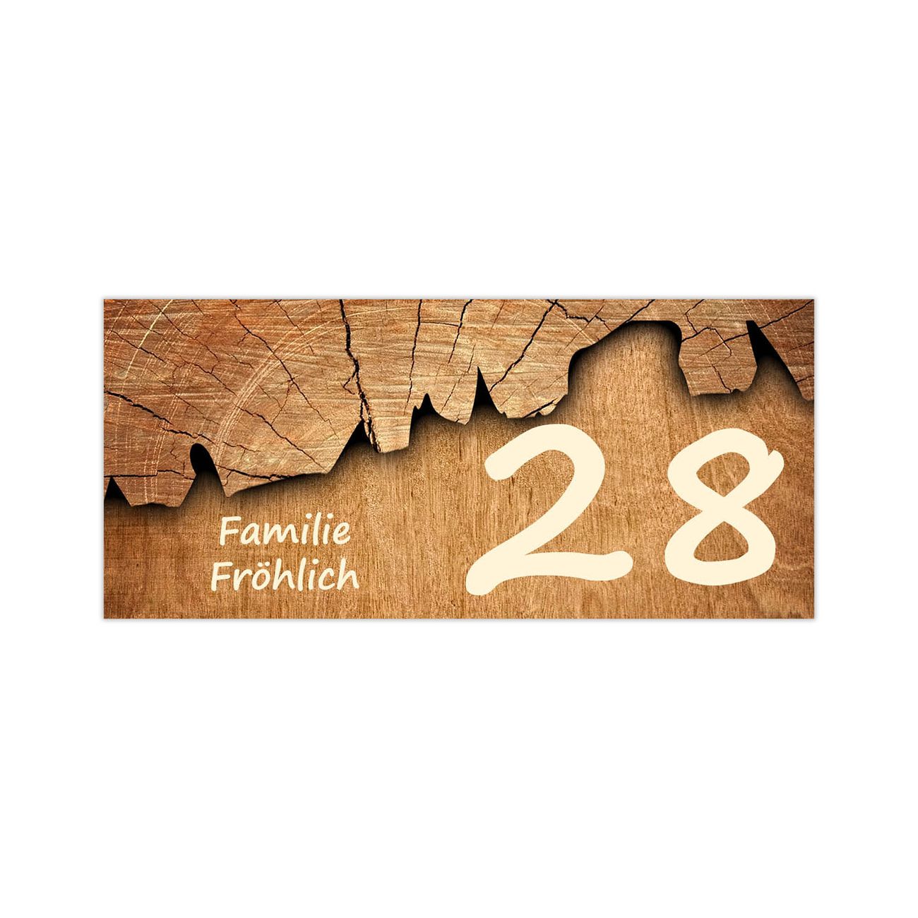 Briefkasten Selbstklebendes Namensschild Holz
