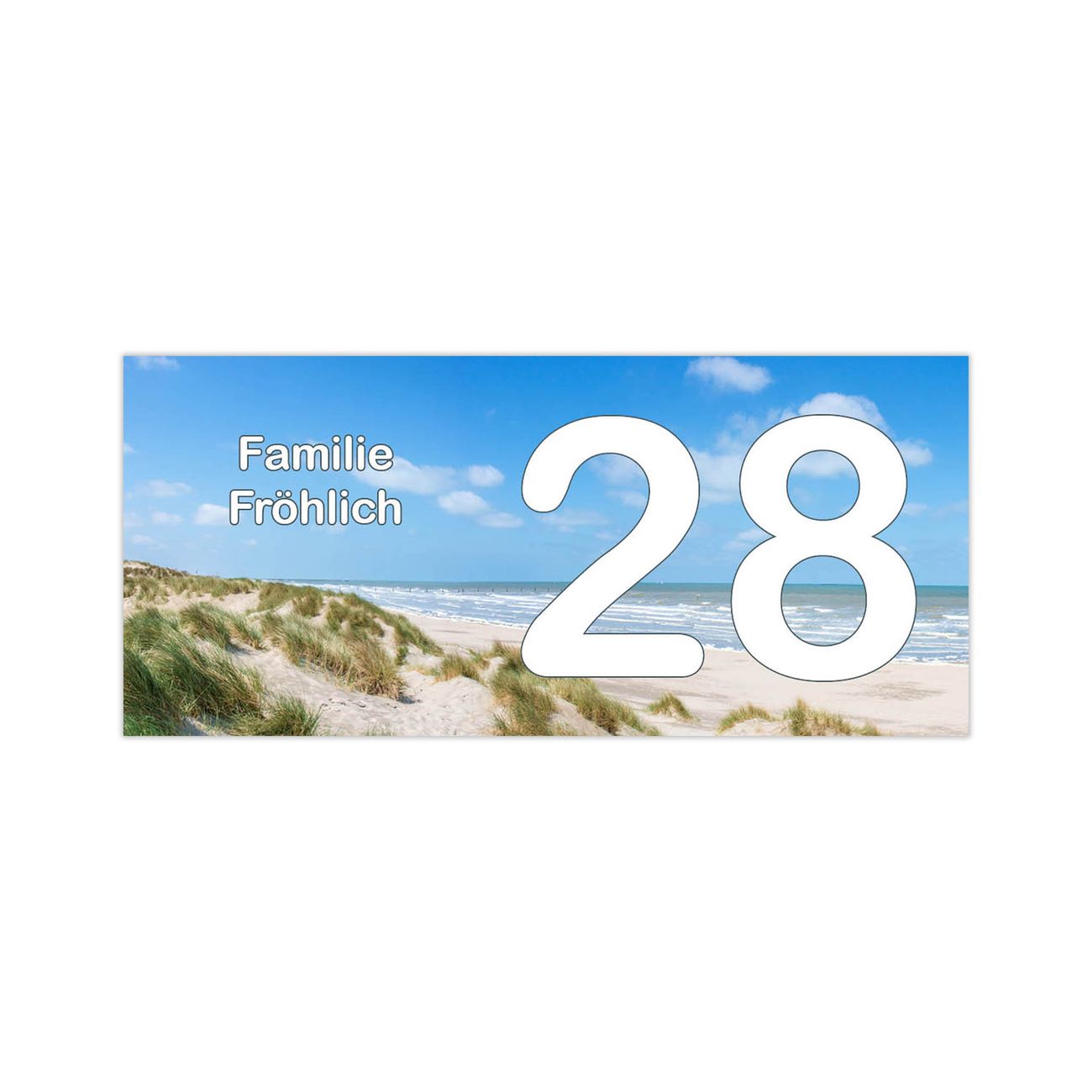 Briefkasten Selbstklebendes Namensschild Sandstrand
