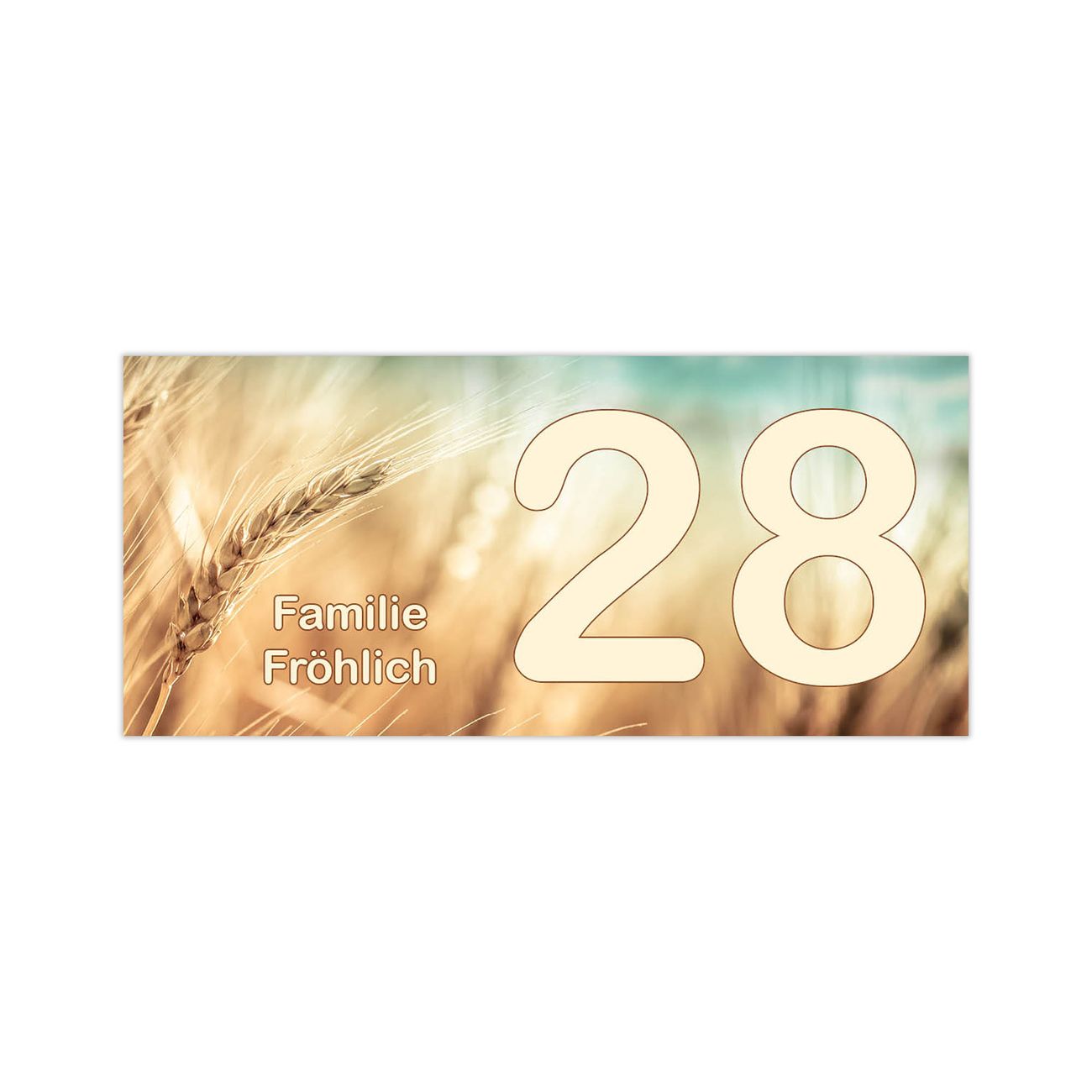 Briefkasten Selbstklebendes Namensschild Weizenfeld