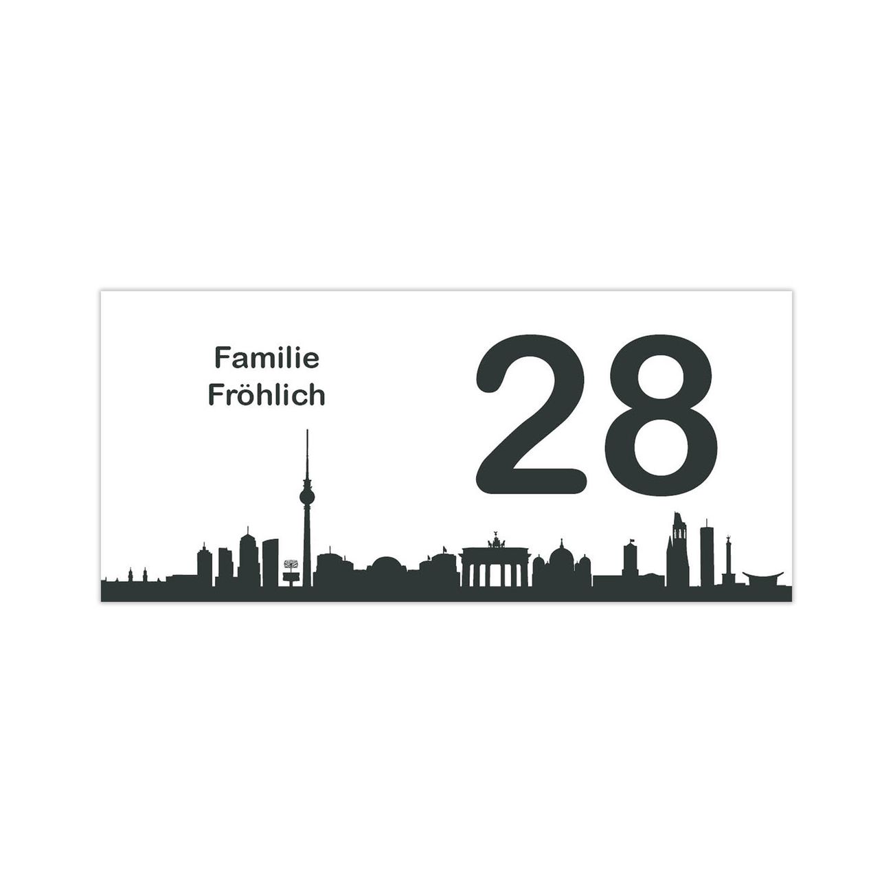 Briefkasten Selbstklebendes Namensschild Skyline Berlin