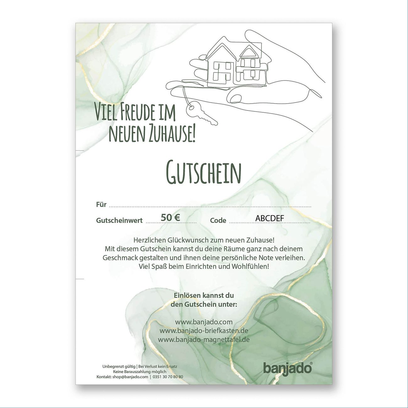 Last Minute Gutschein Hausbau von 25€ bis 150€ (E-Mail Versand)