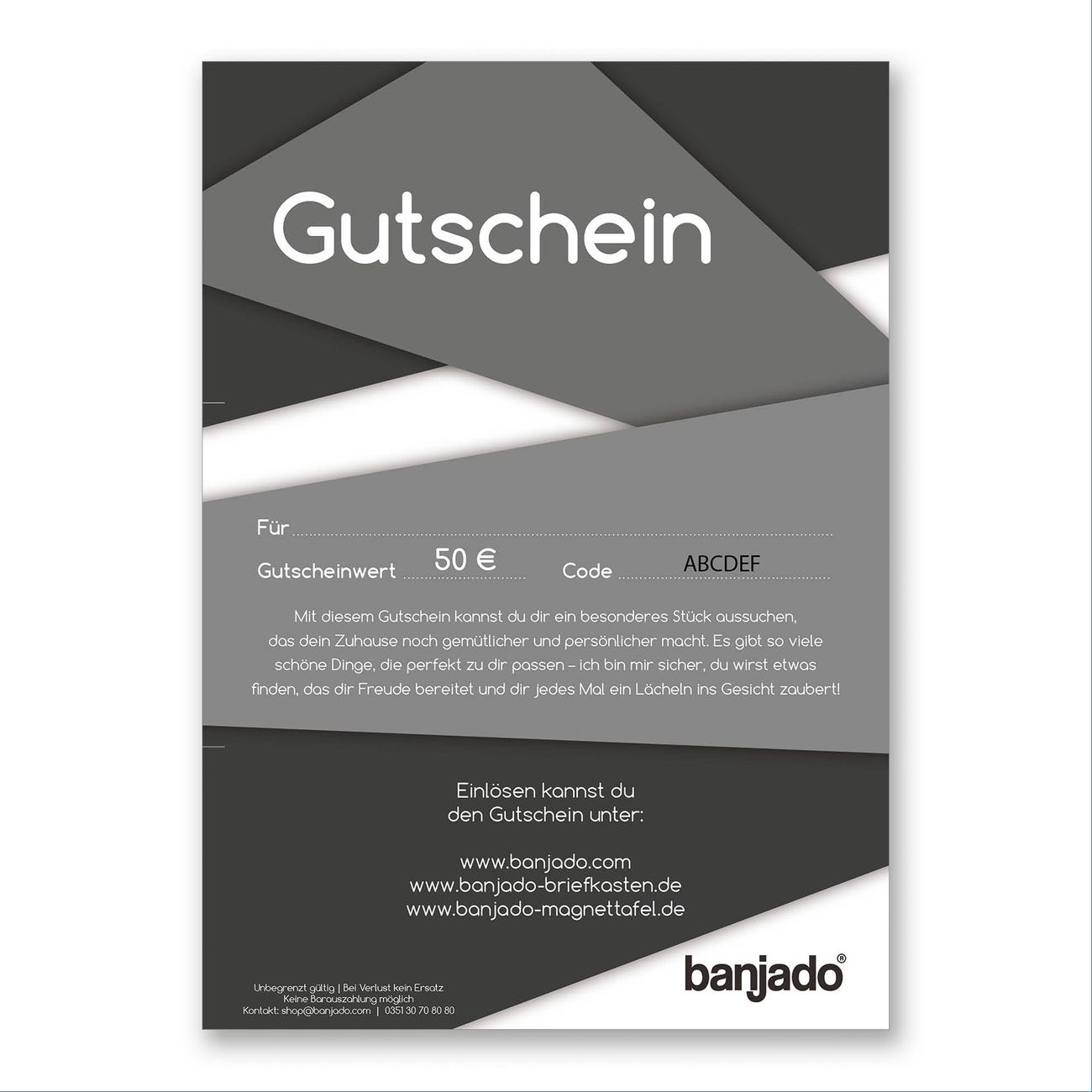 Last Minute Gutschein universal von 25€ bis 150€ (E-Mail Versand)