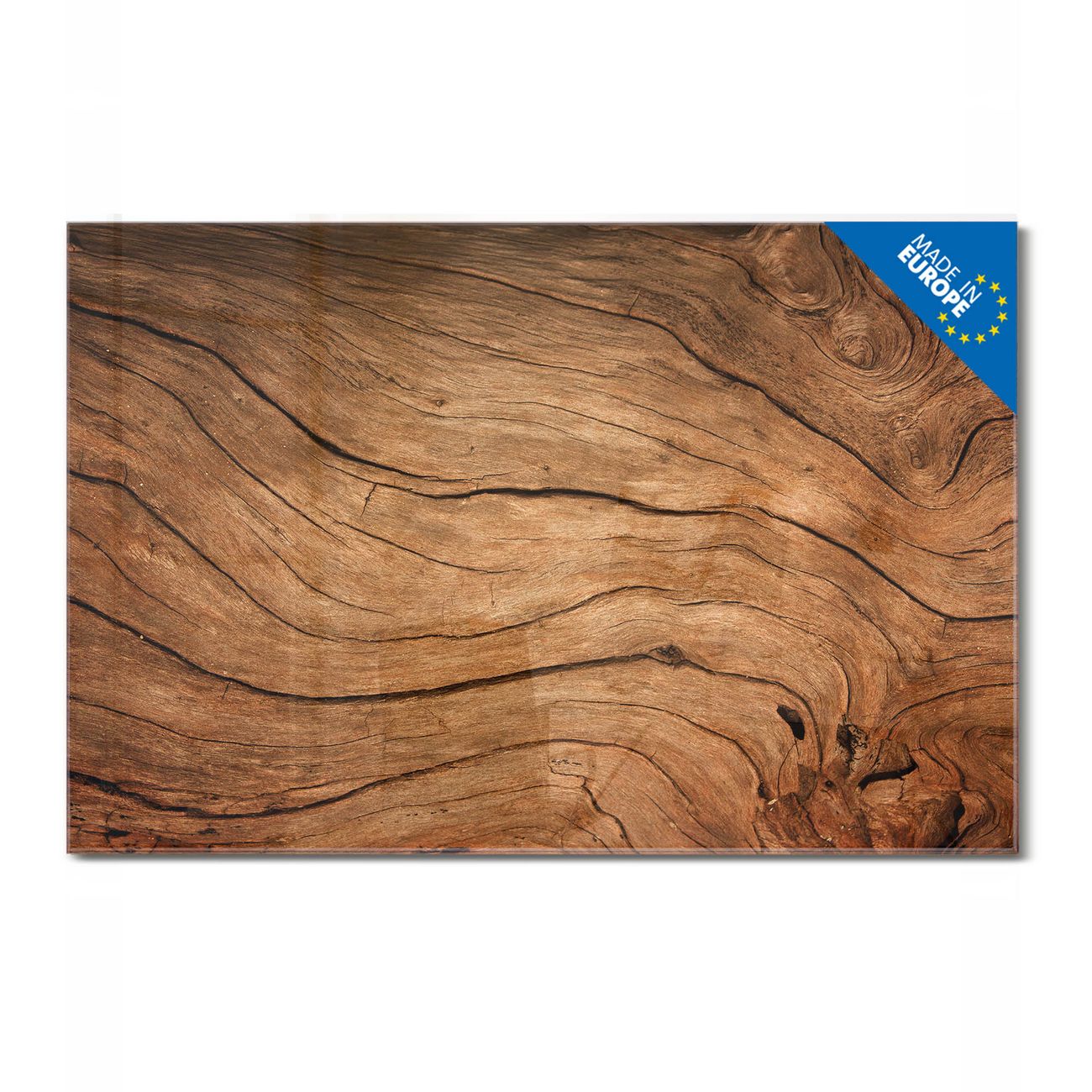 banjado Glas Magnettafel Motiv Trockenes Holz 120 x 80 cm rahmenlos & hochwertig, Querformat, magnetisch & beschreibbar, 4mm starkes ESG Glas