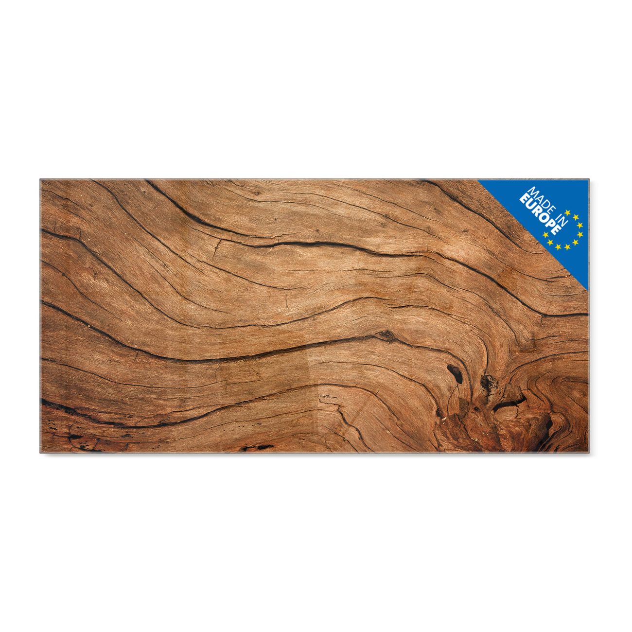 banjado Glas Magnettafel Motiv Trockenes Holz 100 x 50 cm rahmenlos & hochwertig, Querformat, magnetisch & beschreibbar, 4mm starkes ESG Glas