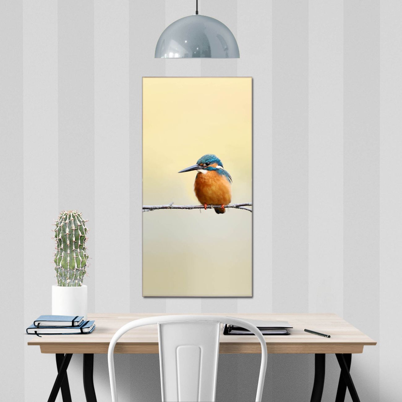 banjado Glas Magnettafel Pause 50 x 100 cm rahmenlos & hochwertig, Hochformat, magnetisch & beschreibbar, 4mm starkes ESG Glas