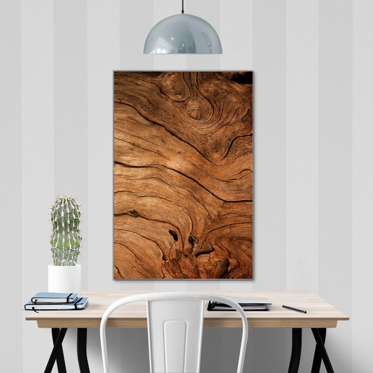 banjado Glas Magnettafel Trockenes Holz 60 x 90 cm rahmenlos & hochwertig, Hochformat, magnetisch & beschreibbar, 4mm starkes ESG Glas