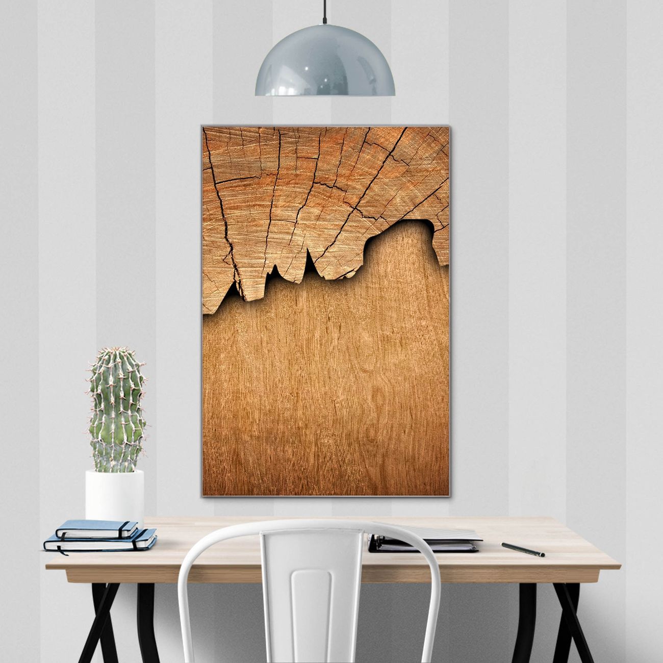 banjado Glas Magnettafel Baumscheibe 30 x 45 cm rahmenlos & hochwertig, Hochformat, magnetisch & beschreibbar, 4mm starkes ESG Glas