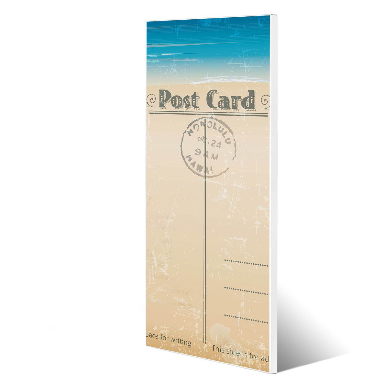 banjado Metall Magnetwand 30x75cm weiß pulverbeschichtet, Magnettafel mit Motiv Postkarte, rahmenlose & hochwertige Aufhängung, Wandbild Organizer