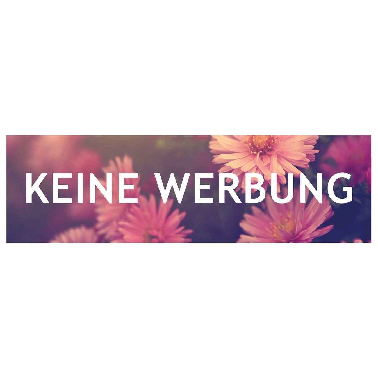 KEINE WERBUNG Aufkleber für Briefkasten Blumen