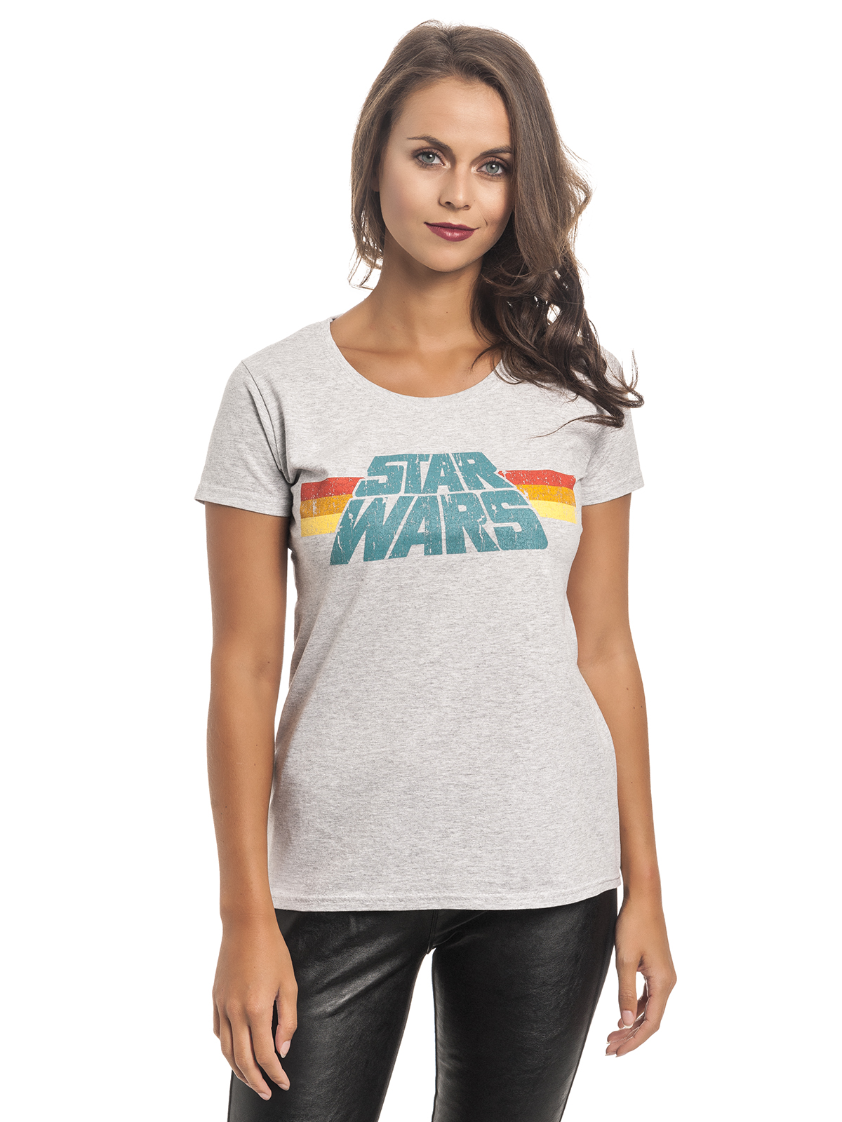 Star Wars Vintage 77 Damen T-Shirt grau meliert