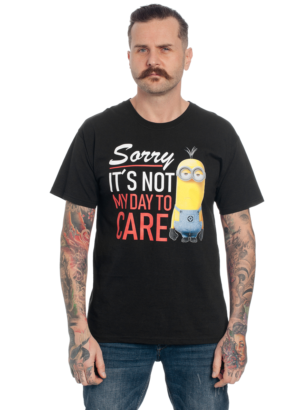 Minions I Don't Care Herren T-Shirt schwarz