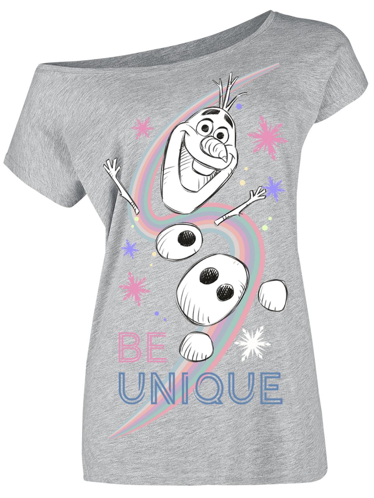 Frozen - Die Eiskönigin Unique Damen Loose-Shirt grau meliert