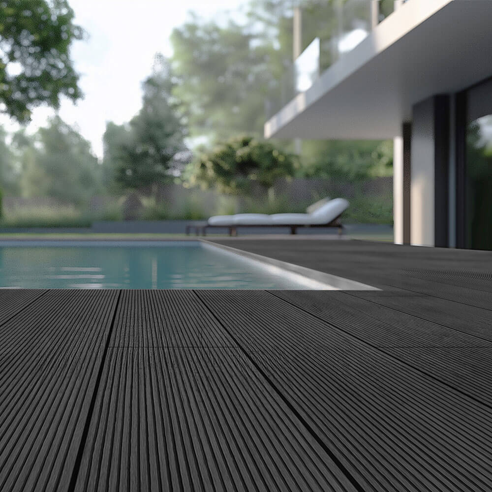 Home Deluxe WPC Terrassendielen SAMANA  Komplettset (inkl. Unterkonstruktion) - Anthrazit Flächenauswahl