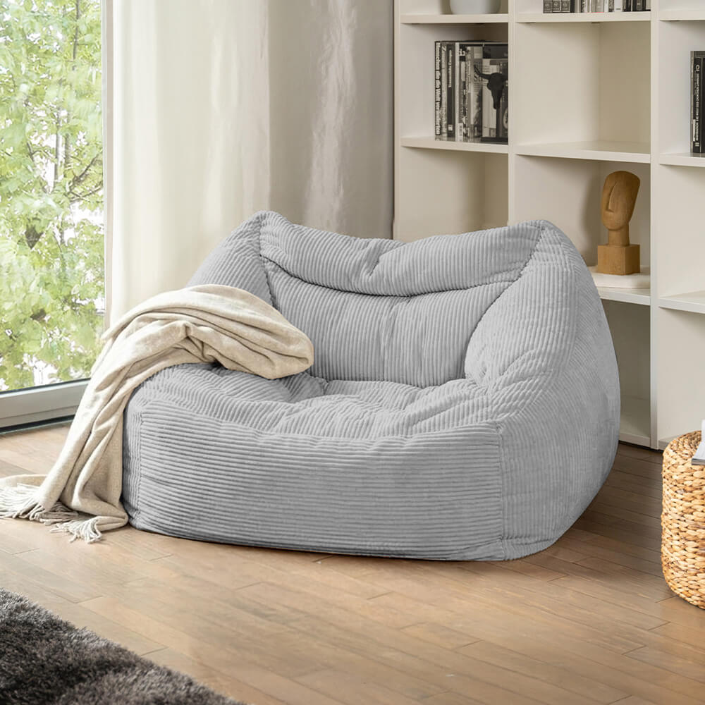 Home Deluxe Sitzsack Sessel COZY - Hellgrau