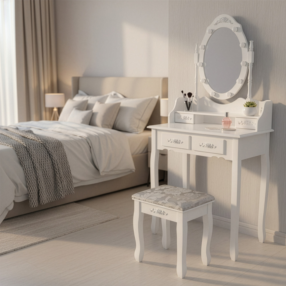 Home Deluxe Schminktisch ROSY - Weiß