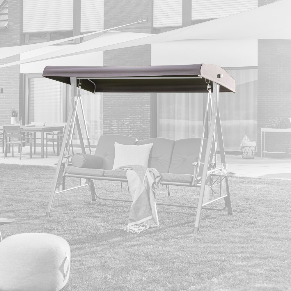 Home Deluxe Stoffdach Hollywoodschaukel DESCANSO - Grau