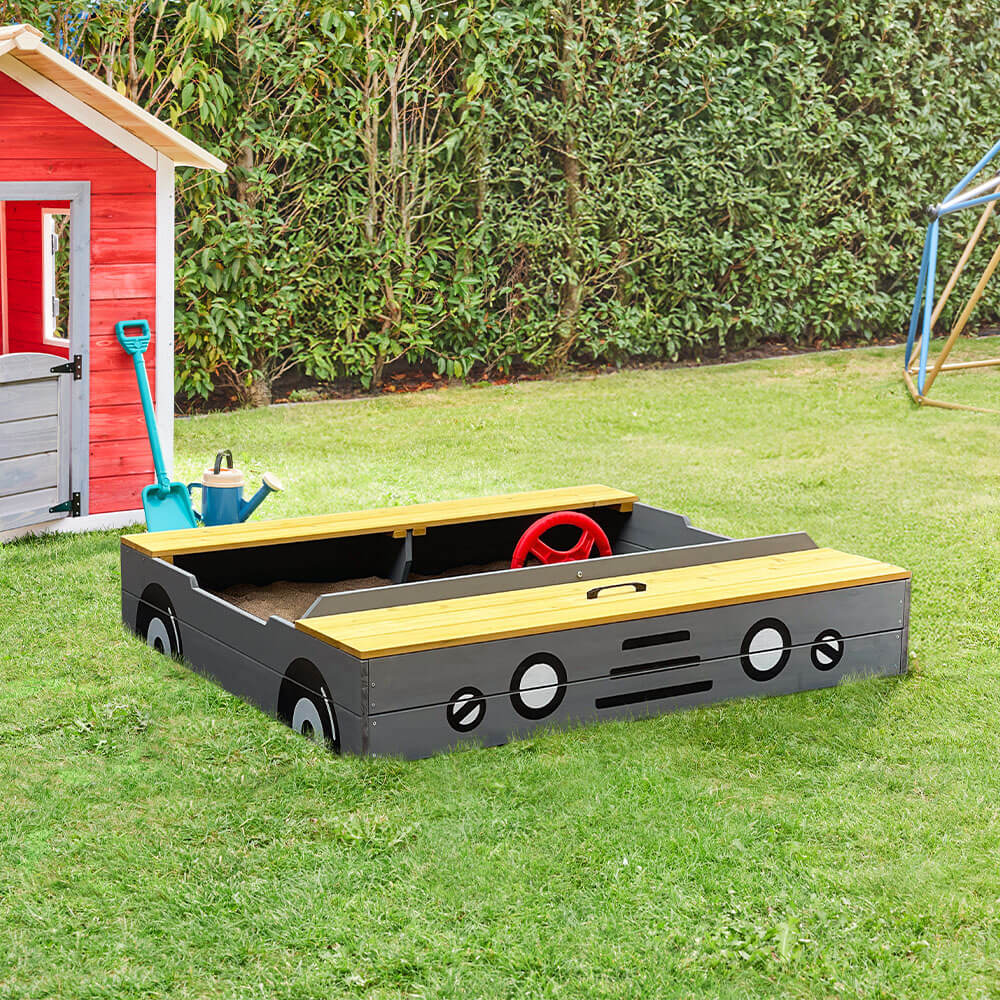 Home Deluxe Sandkasten aus Holz KIDDY