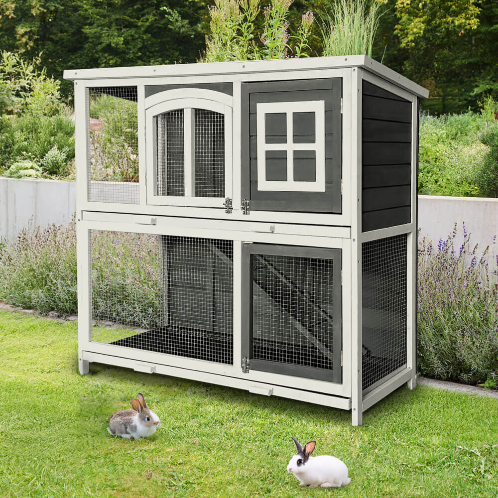 Home Deluxe Kaninchenstall aus Holz MINO