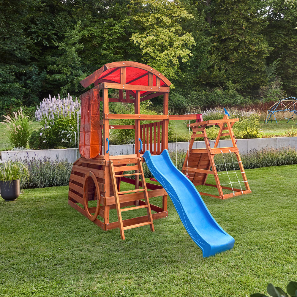 Home Deluxe Spielturm mit Doppelschaukel NIA