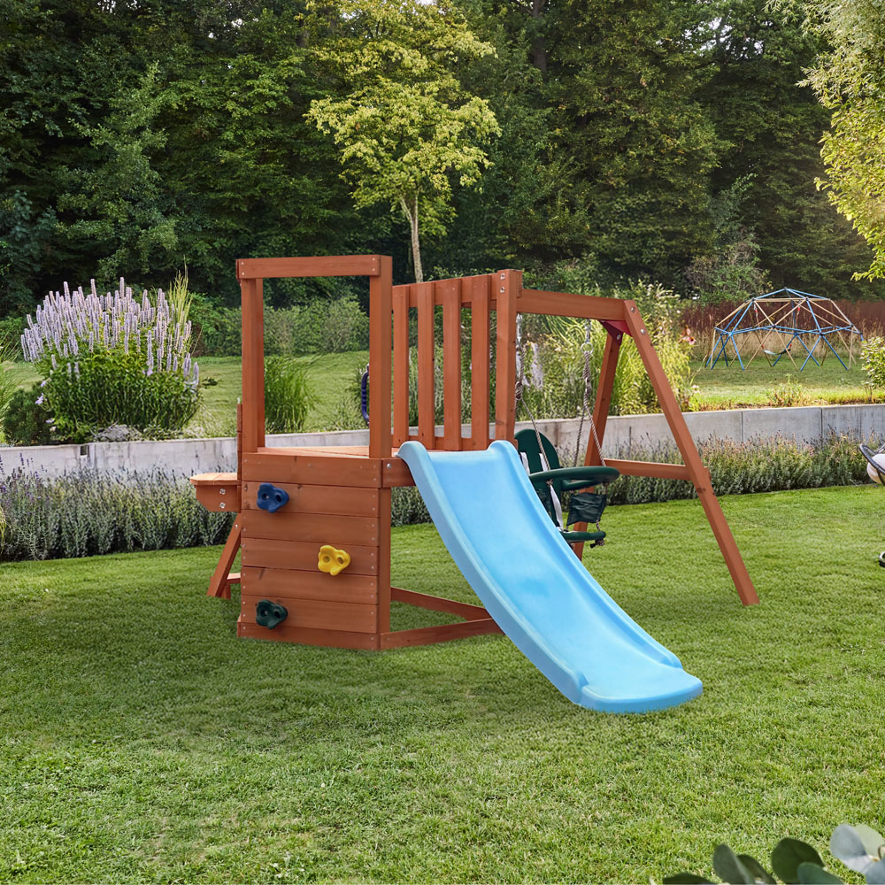 Spielturm mit Schaukel ROMI – 199 x 116 cm
