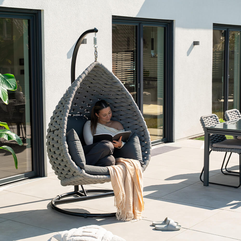 Home Deluxe Hängesessel aus Seilgeflecht CADEIRA