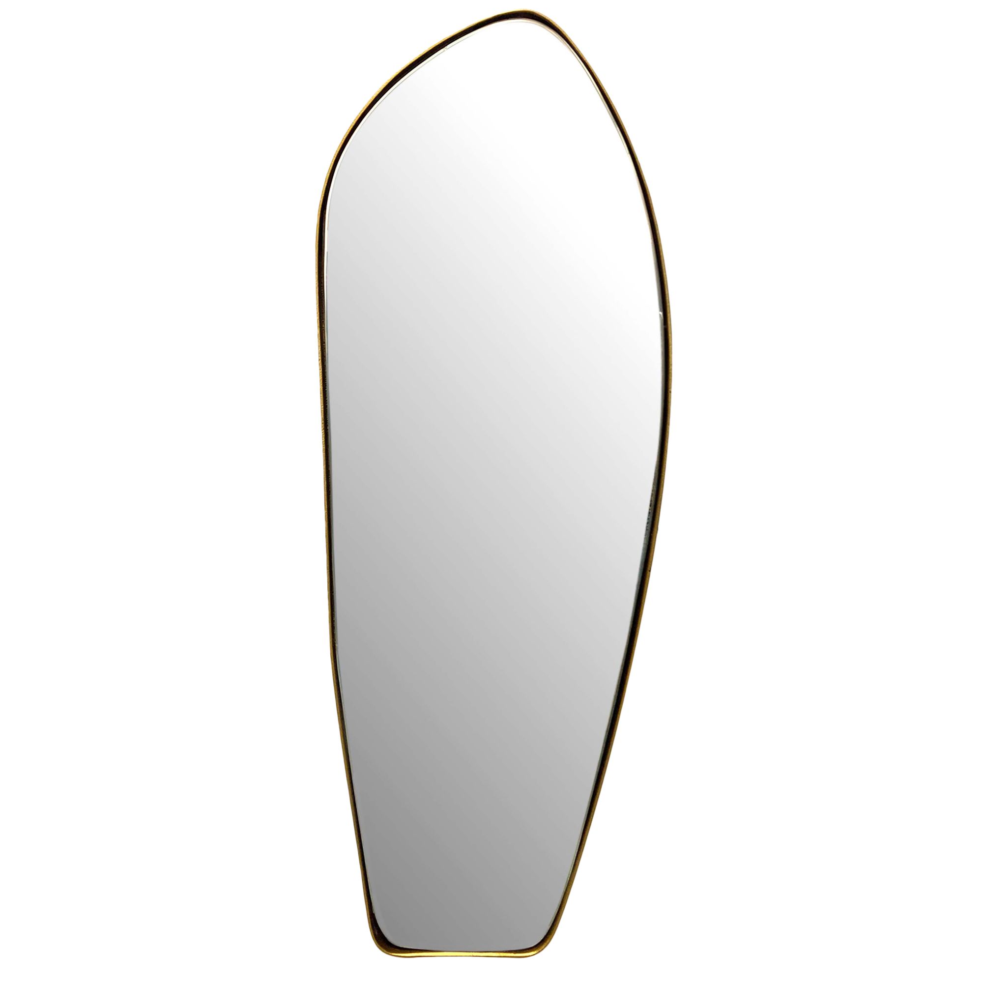 Finebuy Design Wandspiegel organische Form 90 cm moderner unregelmäßiger rahmenloser Spiegel asymmetrisch gold, Badezimmer, Schlafzimmer, Eingangsbereich, Flur