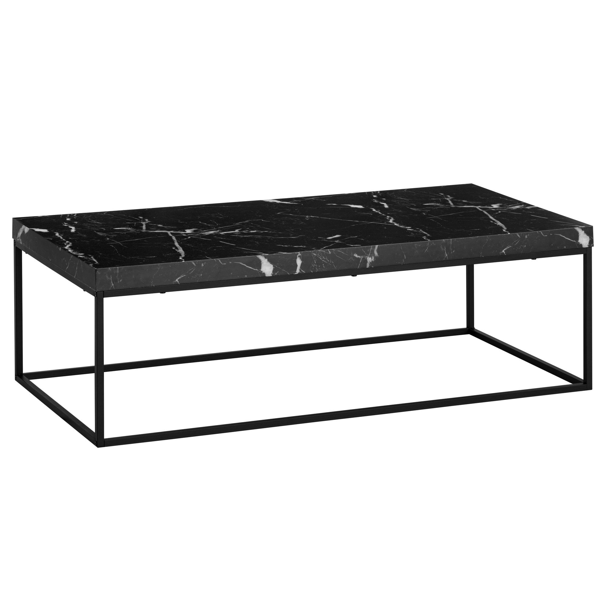 FineBuy Couchtisch 120x60x38 cm Sofatisch Modern, Design Wohnzimmertisch Rechteckig, Loungetisch Groß, Kaffeetisch Metallbeine
