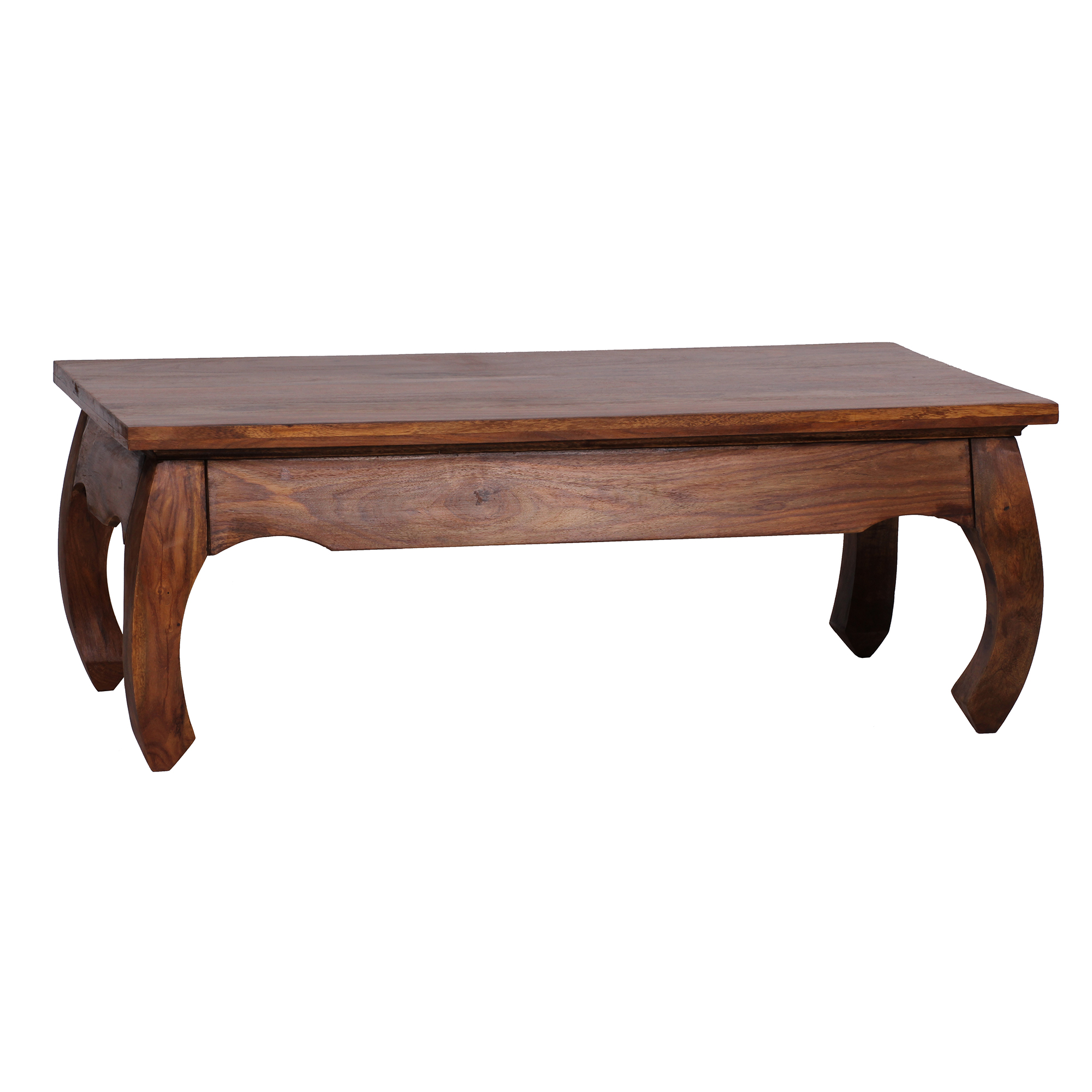 FineBuy Couchtisch Massiv-Holz 110 cm breit Wohnzimmer-Tisch Design dunkel-braun Landhaus-Stil Beistelltisch