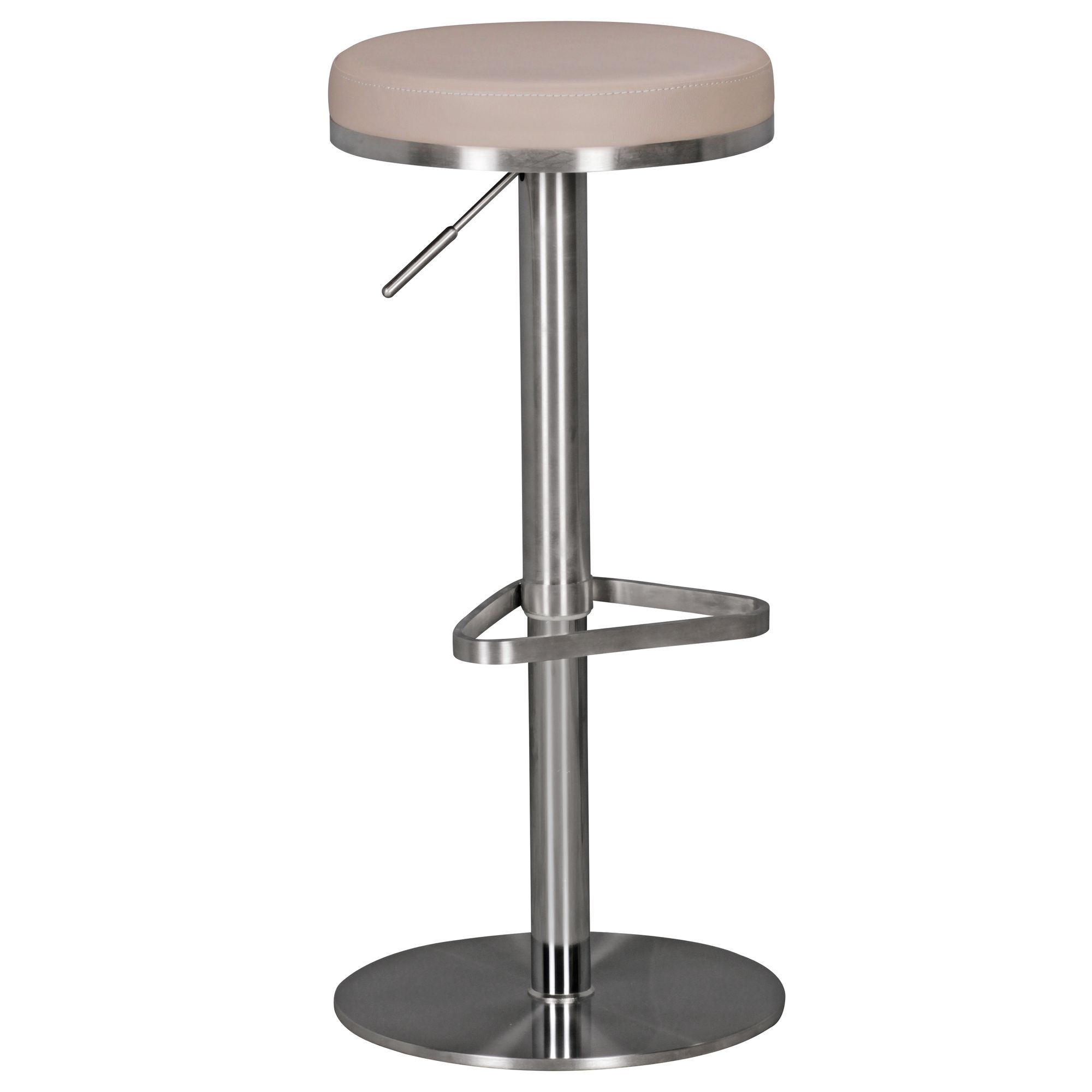 FineBuy Barhocker Edelstahl höhenverstellbare Sitzhöhe 57 - 82 cm, Barstuhl Modern 360° Drehbar, Tresenhocker mit Standfuß, Design Bistrohocker Hoch, Tresenstuhl-Sitz Gepolstert