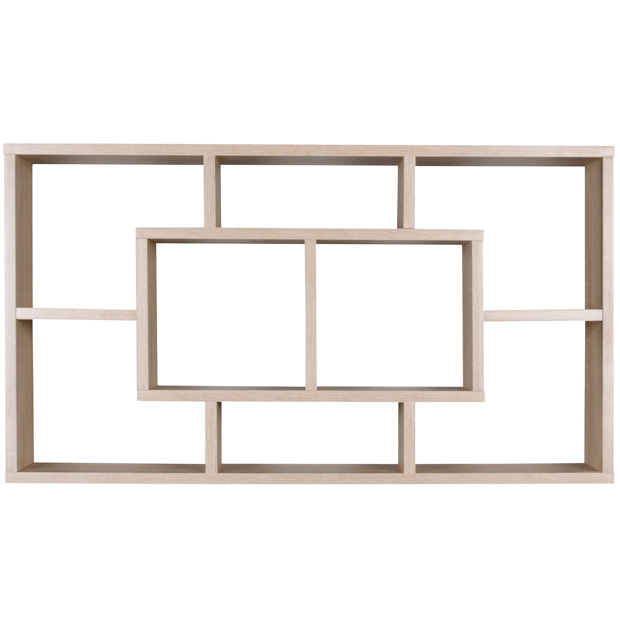 FineBuy Wandregal PAOLA 85 x 47,5 x 16 cm MDF-Holz Hängeregal modern, Design Wandboard freischwebend, Holzregal offen zum Hängen