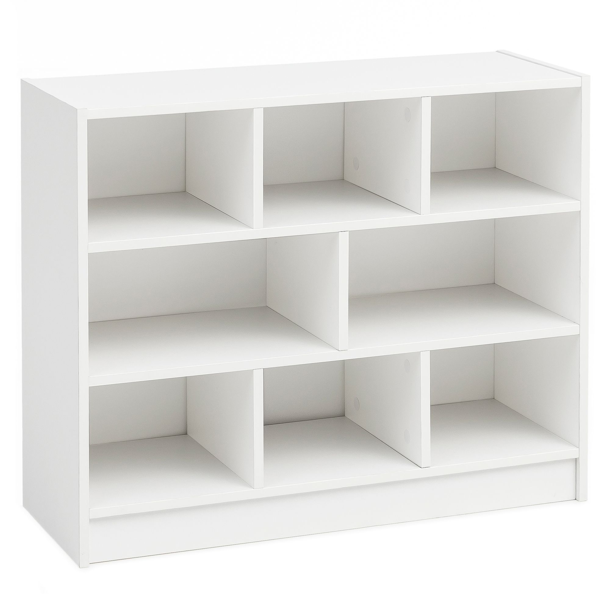 FineBuy Bücherregal 80x68,5x29,5 cm Regal Standregal modern, Flurregal Schuhregal schmal, Holzregal mit Fächern, Ablageregal Abstellraum