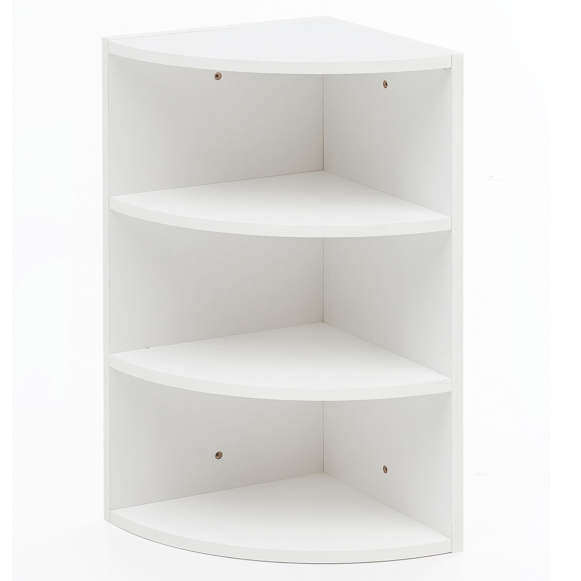 FineBuy Eckregal 30 x 60 x 30 cm in Holz, Wandregal - Winkelregal mit 3 Regal Ebenen, Küchenregal Hängend, Standregal Regal Bücherregal