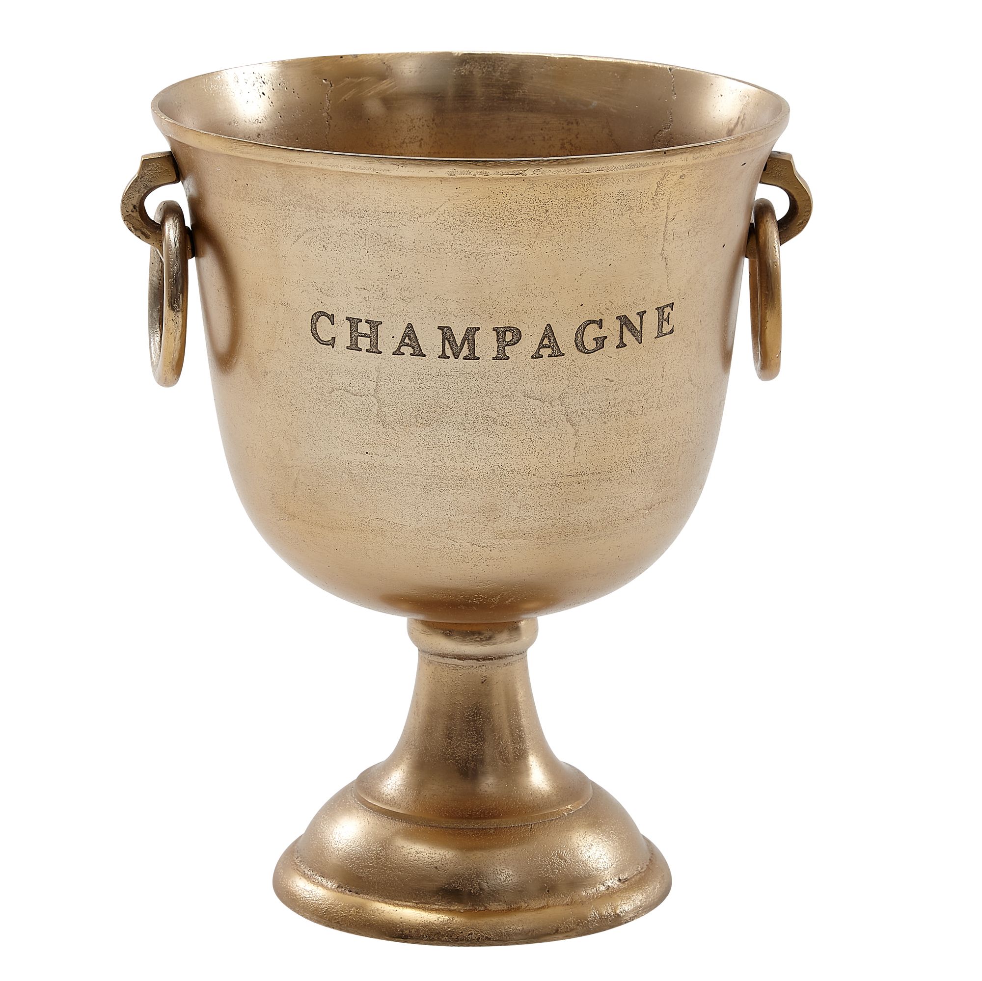 FineBuy Champagnerkühler 28,5x37,5x28,5 cm Aluminium Massiv Sektkühler Groß, Flaschenkühler Getränkekühler Tisch, Kühler für Champagner - Wein - Sekt