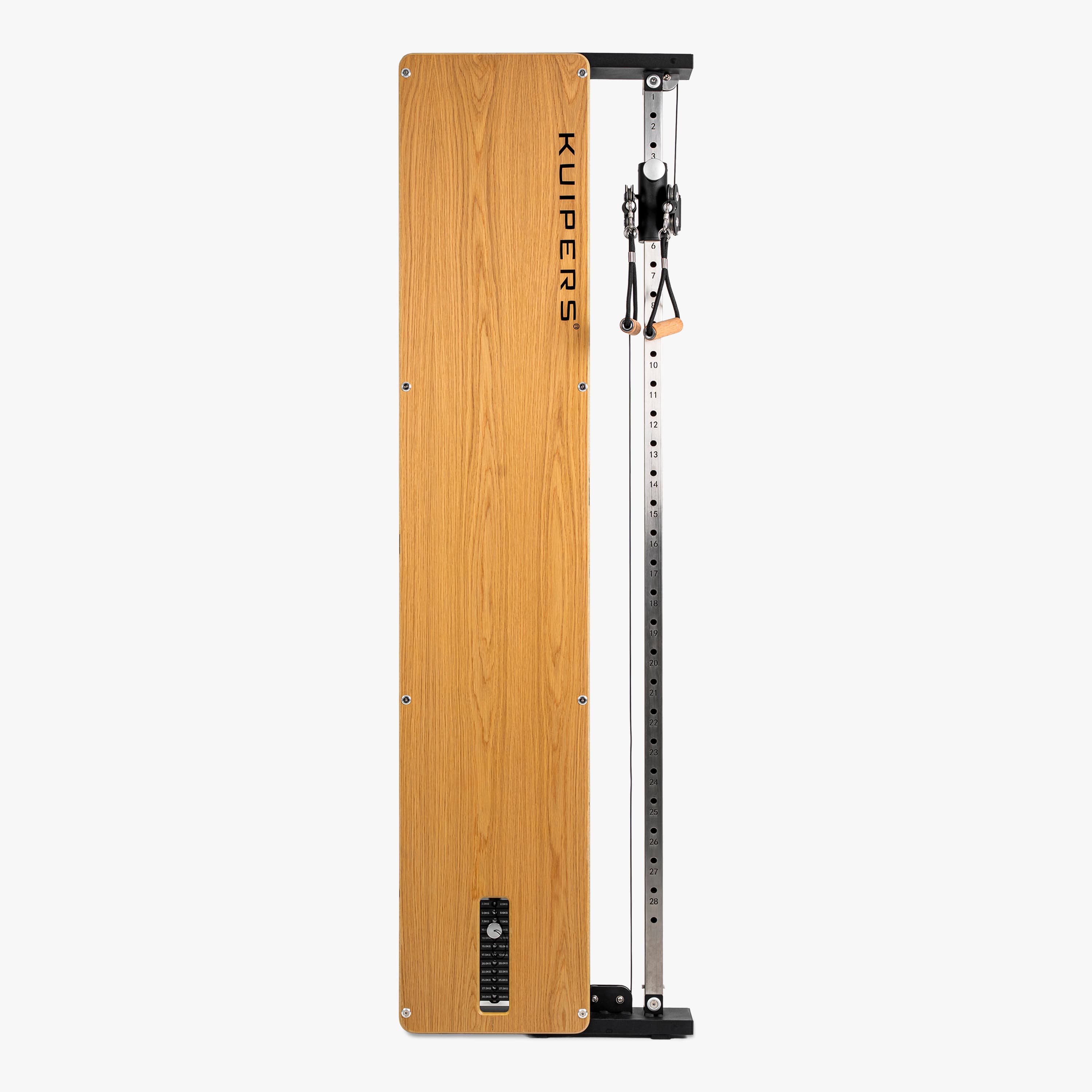 Kuipers Slim Seilzugturm |  Platzsparendes Fitnessgerät für Zuhause | Helle Esche