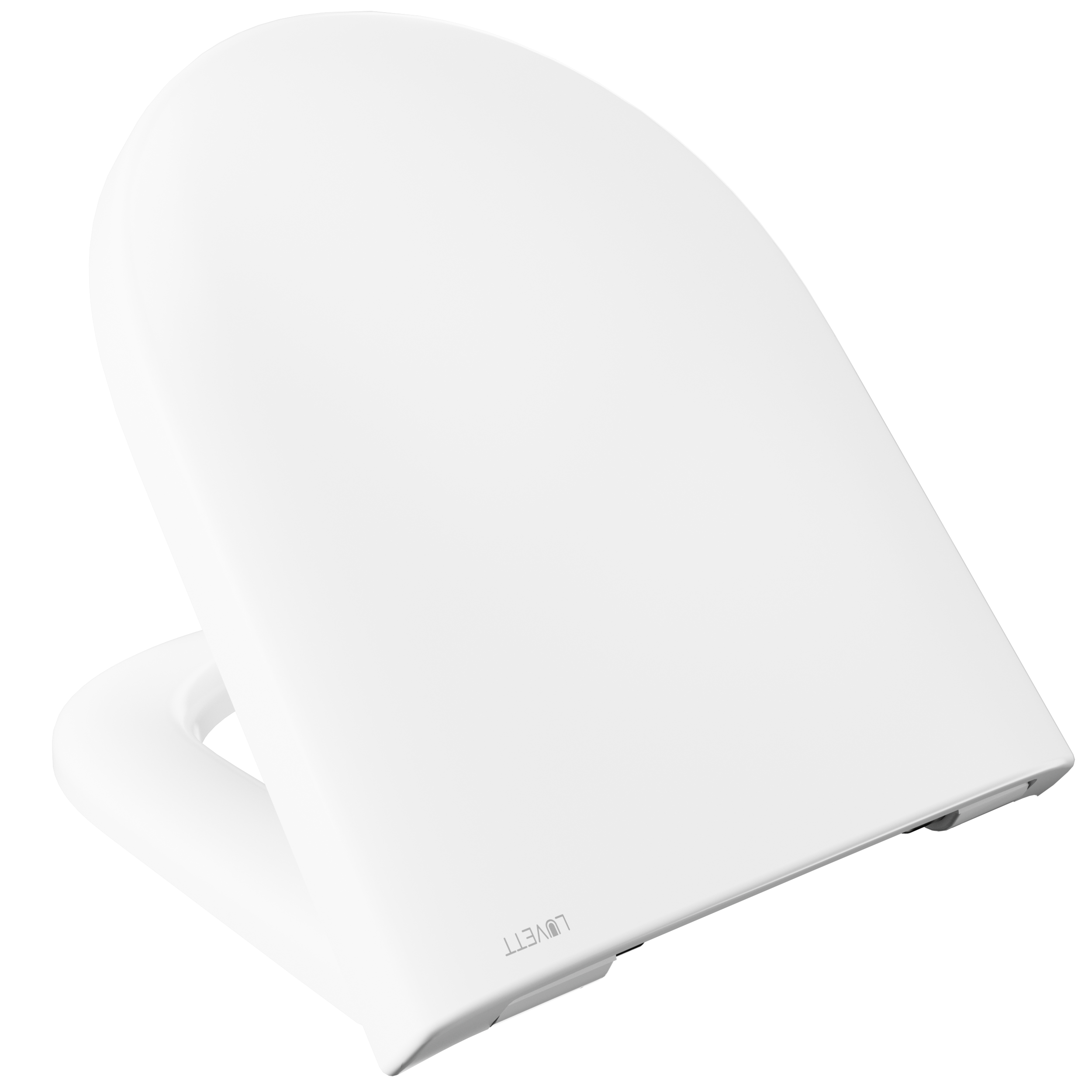 Luvett® WC-Sitz D600 D-Form Weiß mit Absenkautomatik, u.a. für Laufen Pro