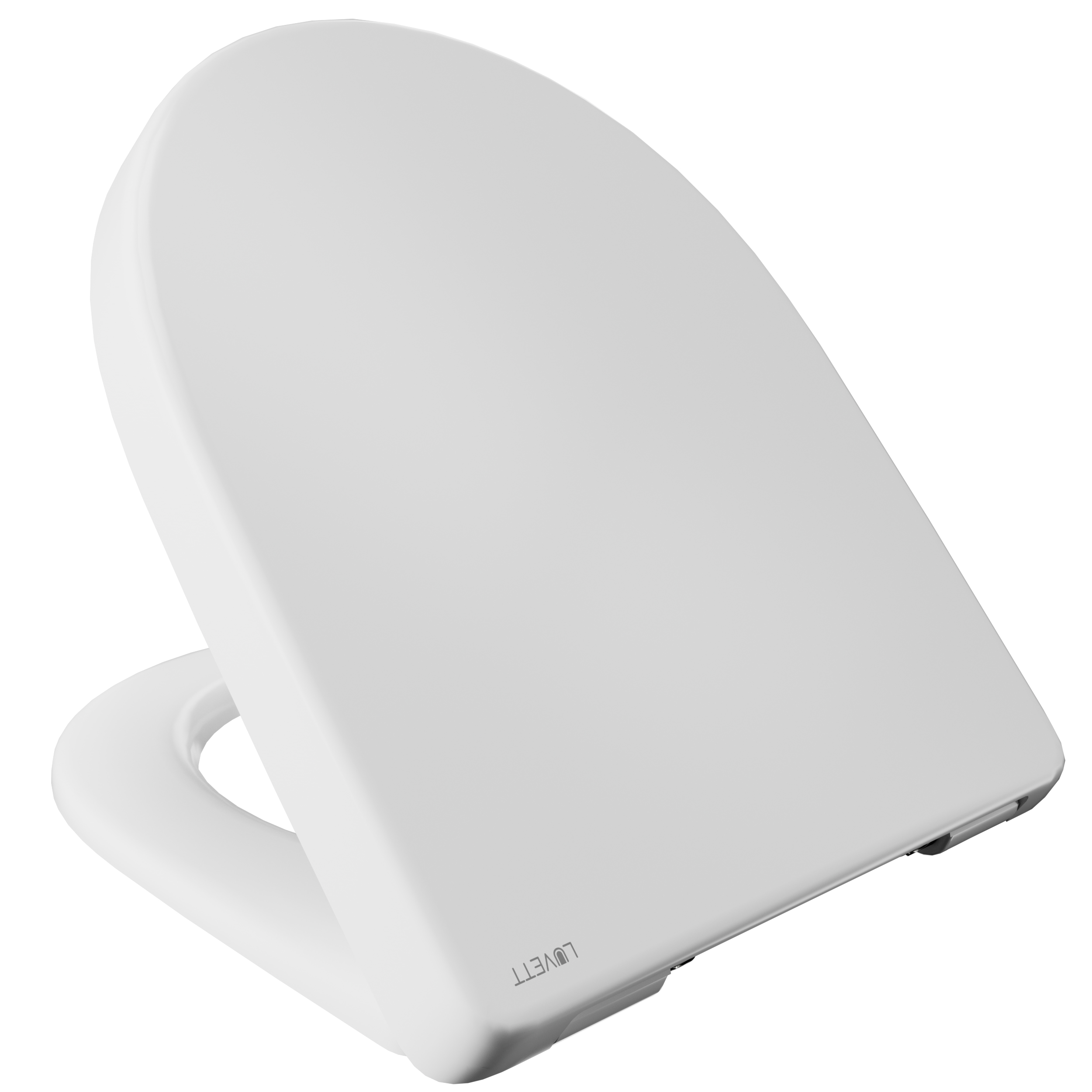 Luvett® WC-Sitz D140 D-Form mit Absenkautomatik, u.a. Geberit Renova