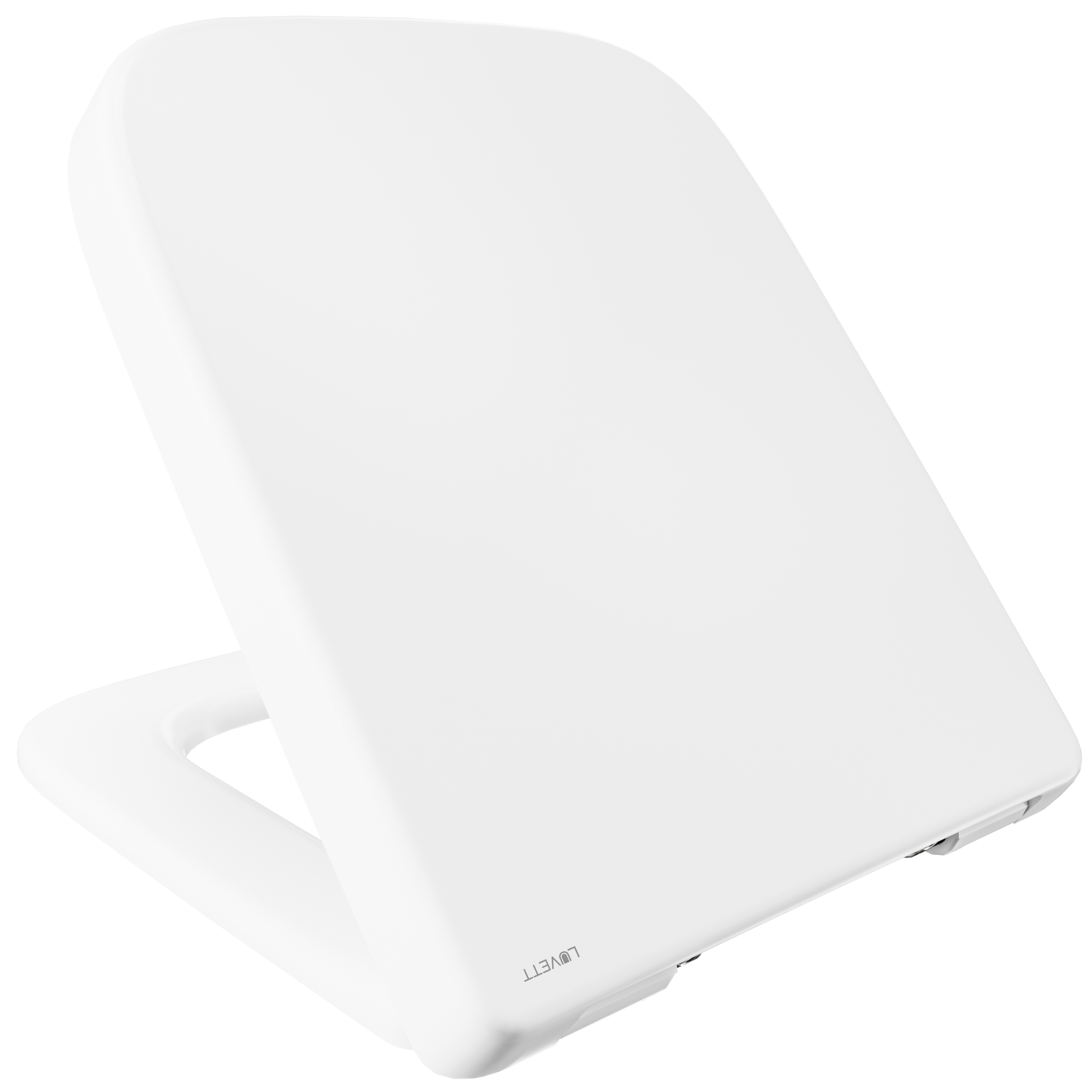 Luvett® WC-Sitz Q500 Weiß eckig mit Absenkautomatik, u.a. für Geberit Renova Plan