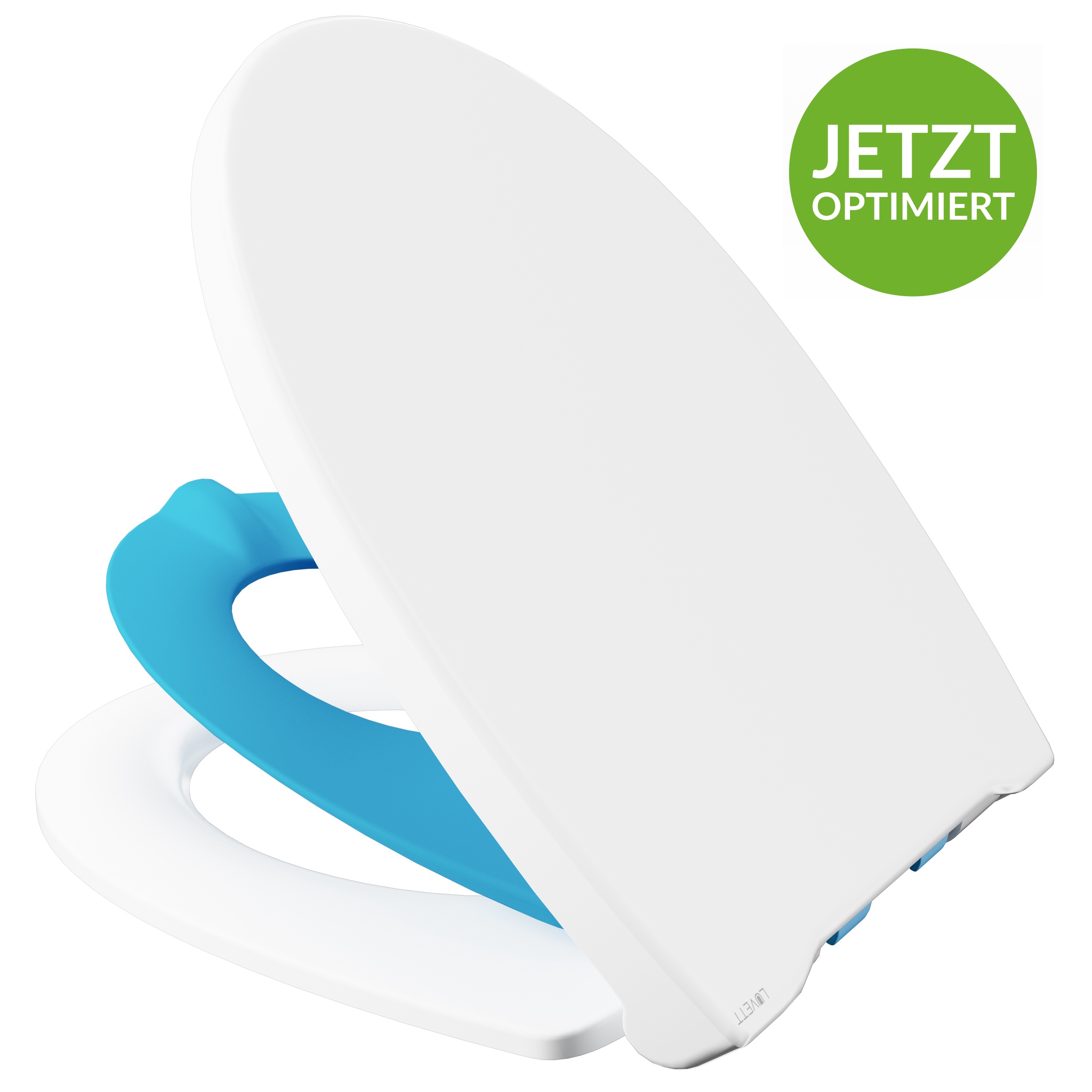 Luvett® WC-Sitz C490 Familie mit integriertem Kindertoilettensitz und Absenkautomatik