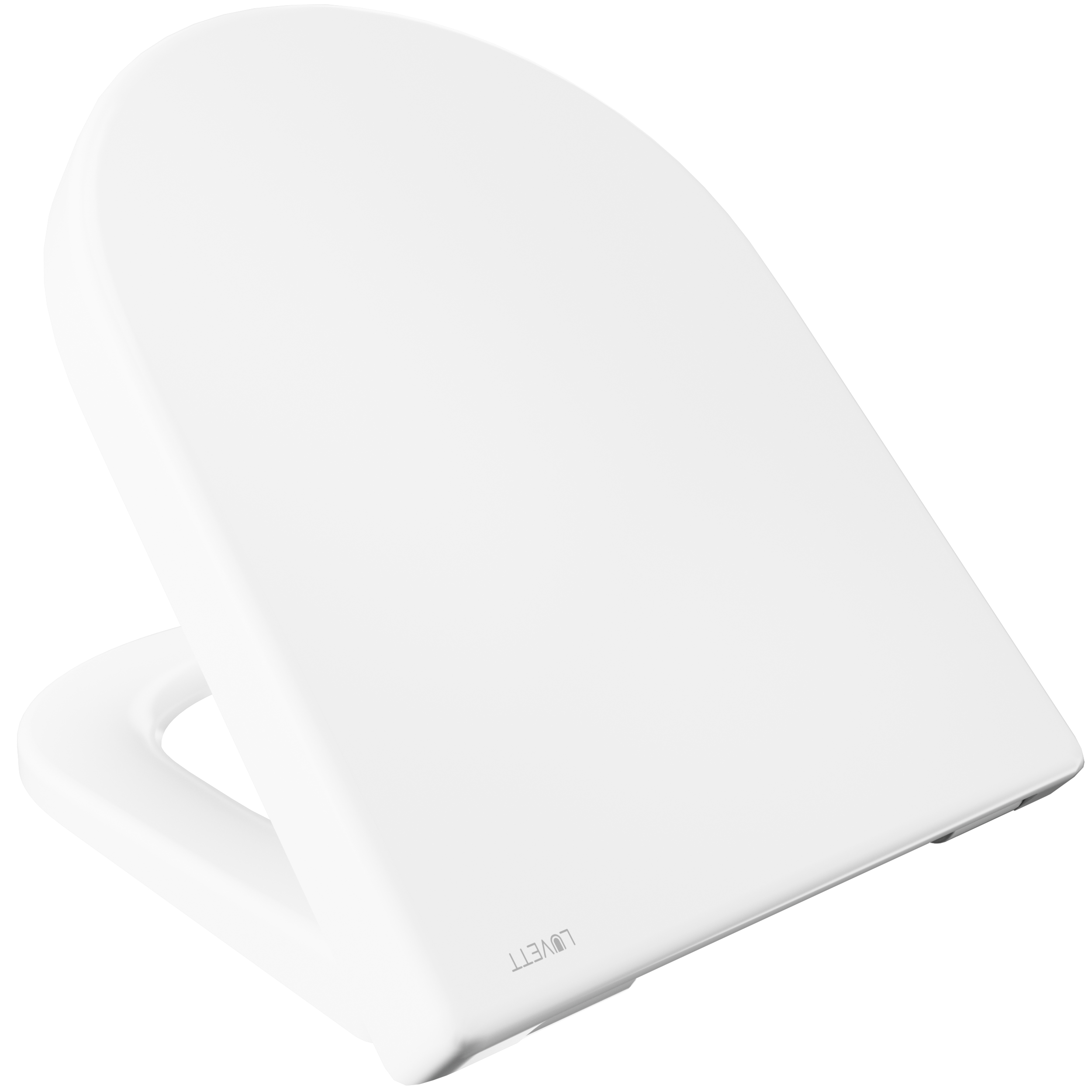 Luvett® WC-Sitz D650 D-Form Weiß mit Absenkautomatik, u.a. für Duravit ME by Starck